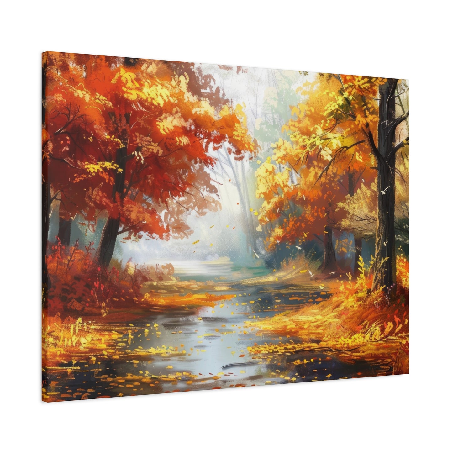 Autumn Serenity Canvas Art, Fall Decor, Nature Wall Art, Seasonal Home Decoration, Cozy Living Room Art