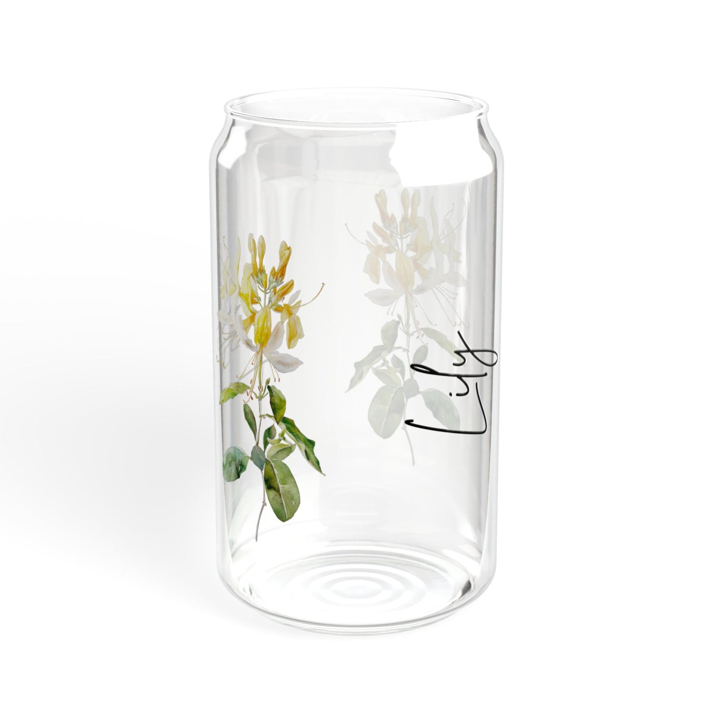 Floral Sipper Glass, 16oz - Perfect for Summer Parties, Personalized Gift, Eco-Friendly Hydration, Wedding Favors, Home Decor