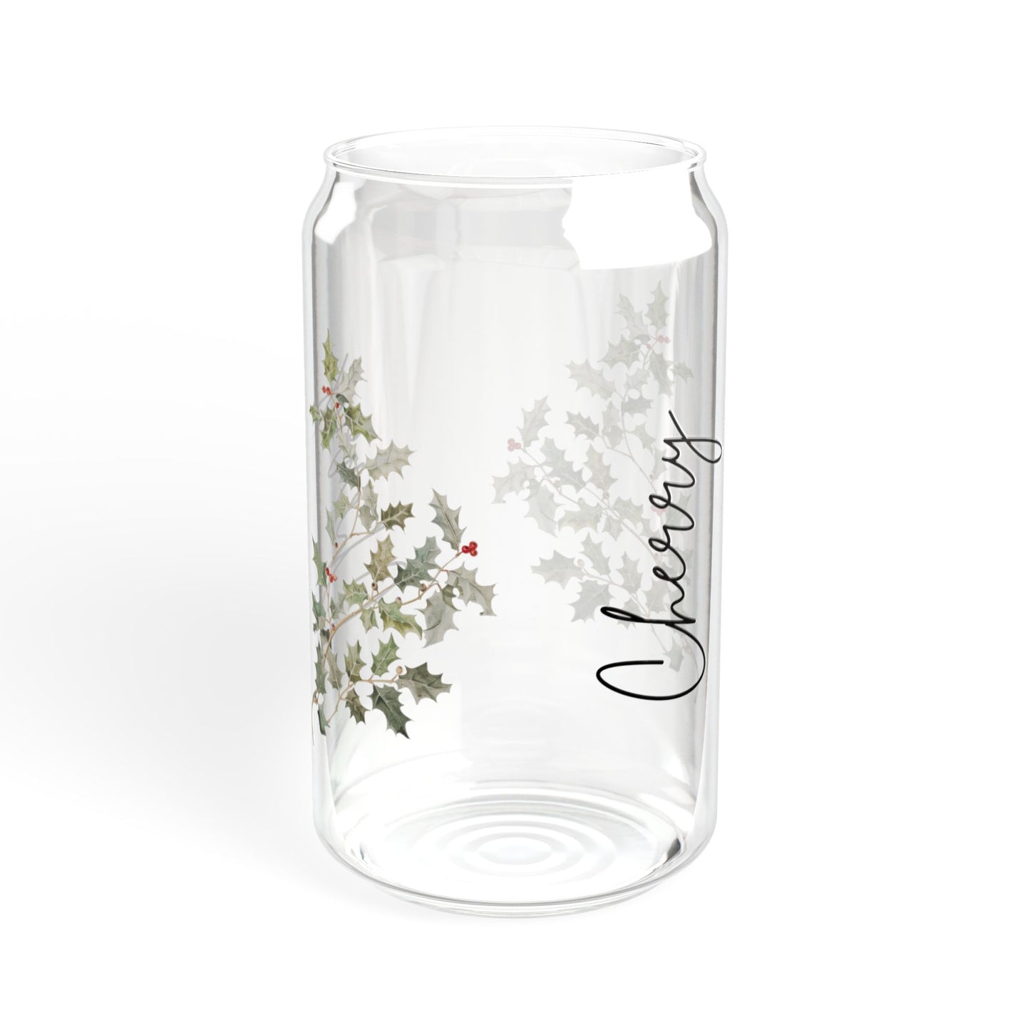 Stylish Glass Sipper with Straw - Cherry Blossom Design, Save the Earth, Drinkware, Eco-friendly Gift, Summer Vibes, Home Decor