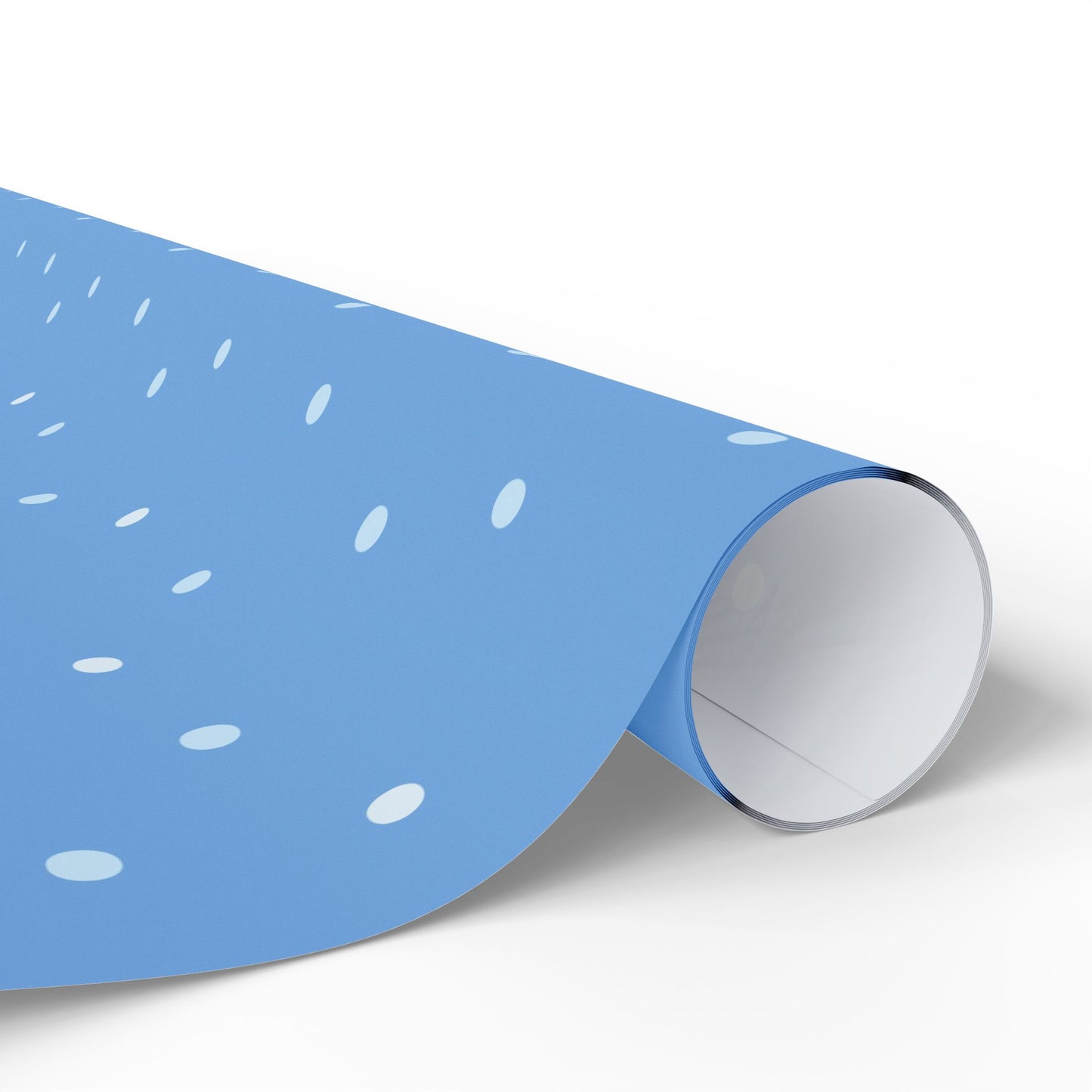 Whimsical Blue Polka Dot Wrapping Paper, Gift Wrap for Birthdays, Holidays, Baby Showers, Crafts & Celebrations