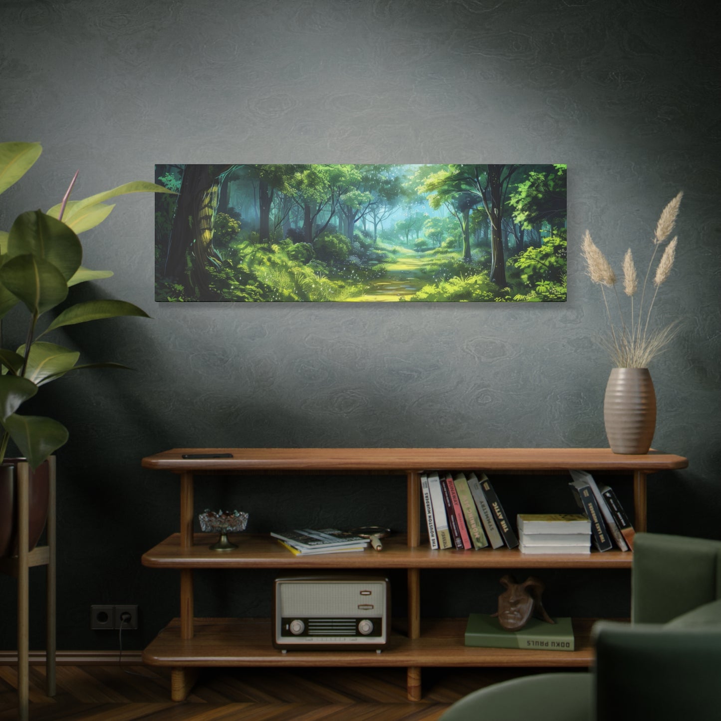 Serene Forest Canvas Print, Nature Wall Art, Home Decor, Gift for Nature Lovers, Eco-Friendly Artwork, Meditation Decoration