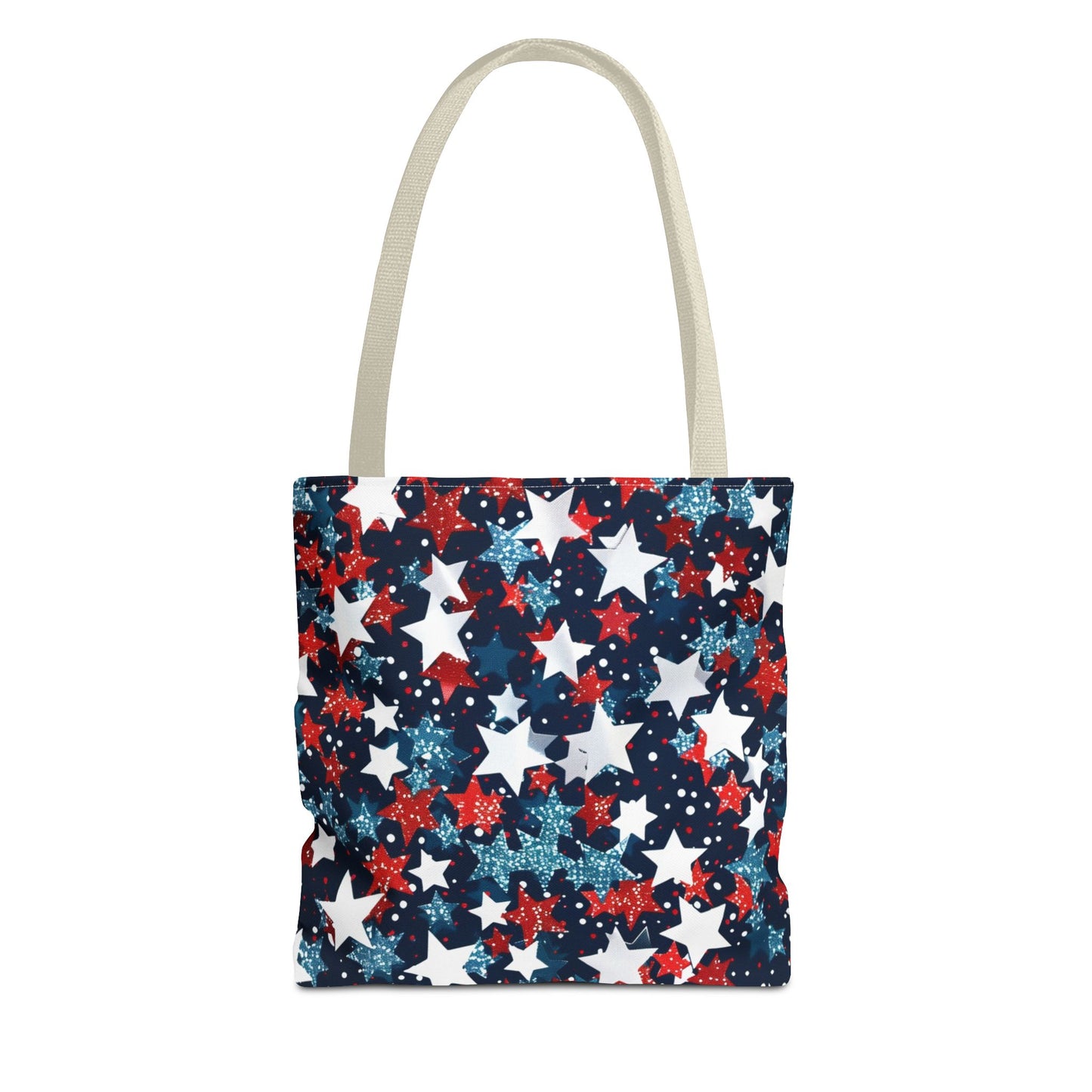 Patriotic Stars Tote Bag, Stylish Grocery Bag, Beach Tote, Gift for Her, USA Flag, Summer Accessory