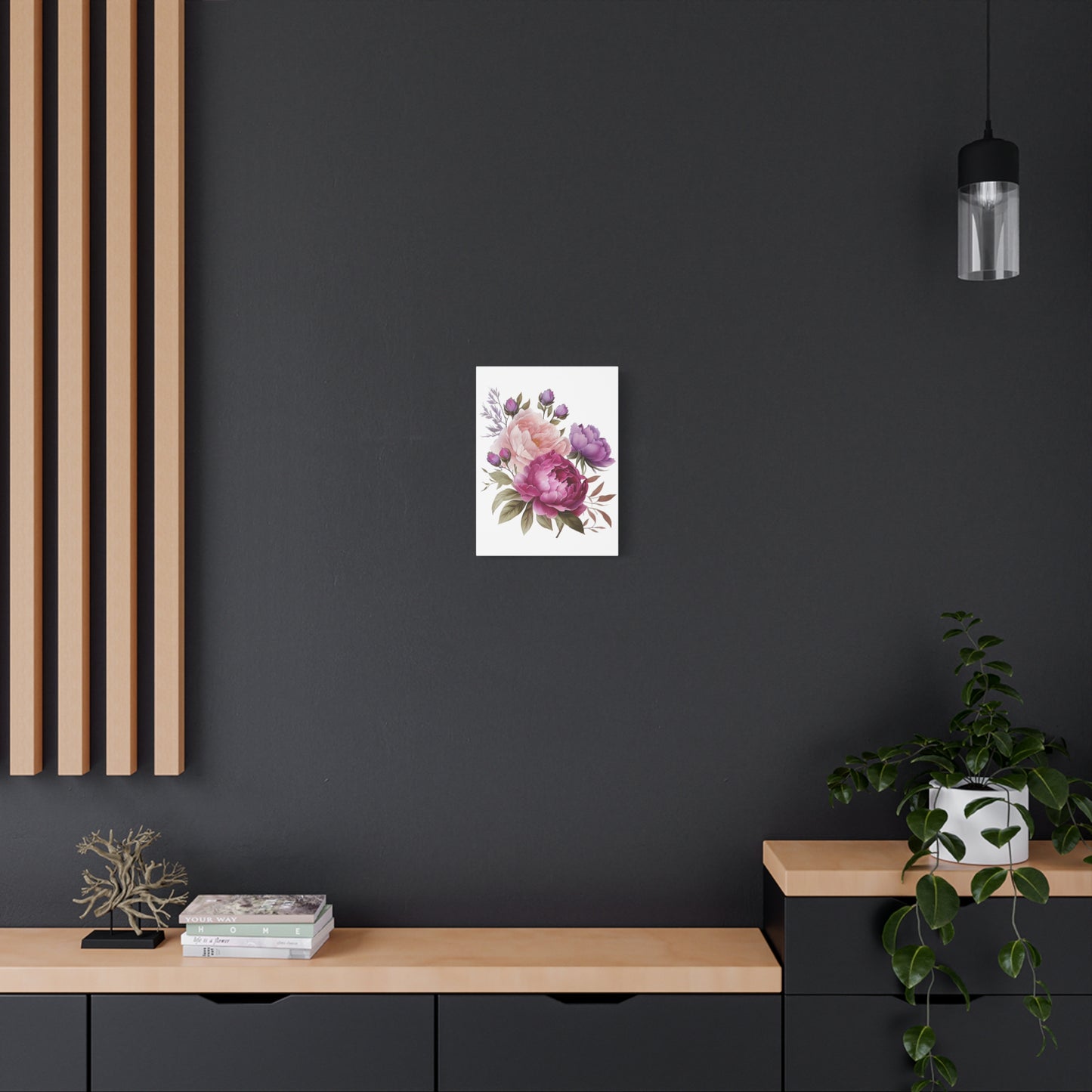 Floral Wall Art Canvas, Home Decor, Gift for Her, Peony Art, Living Room Decoration, Mothers Day