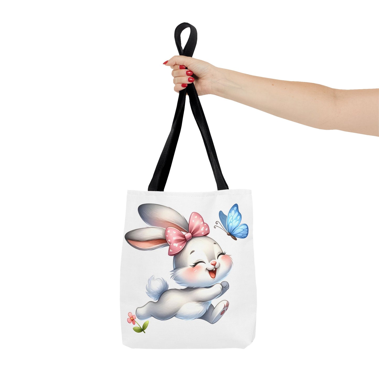 Cute Bunny Tote Bag - Stylish, Practical, Spring Decor, Easter Gift, Floral Shopping