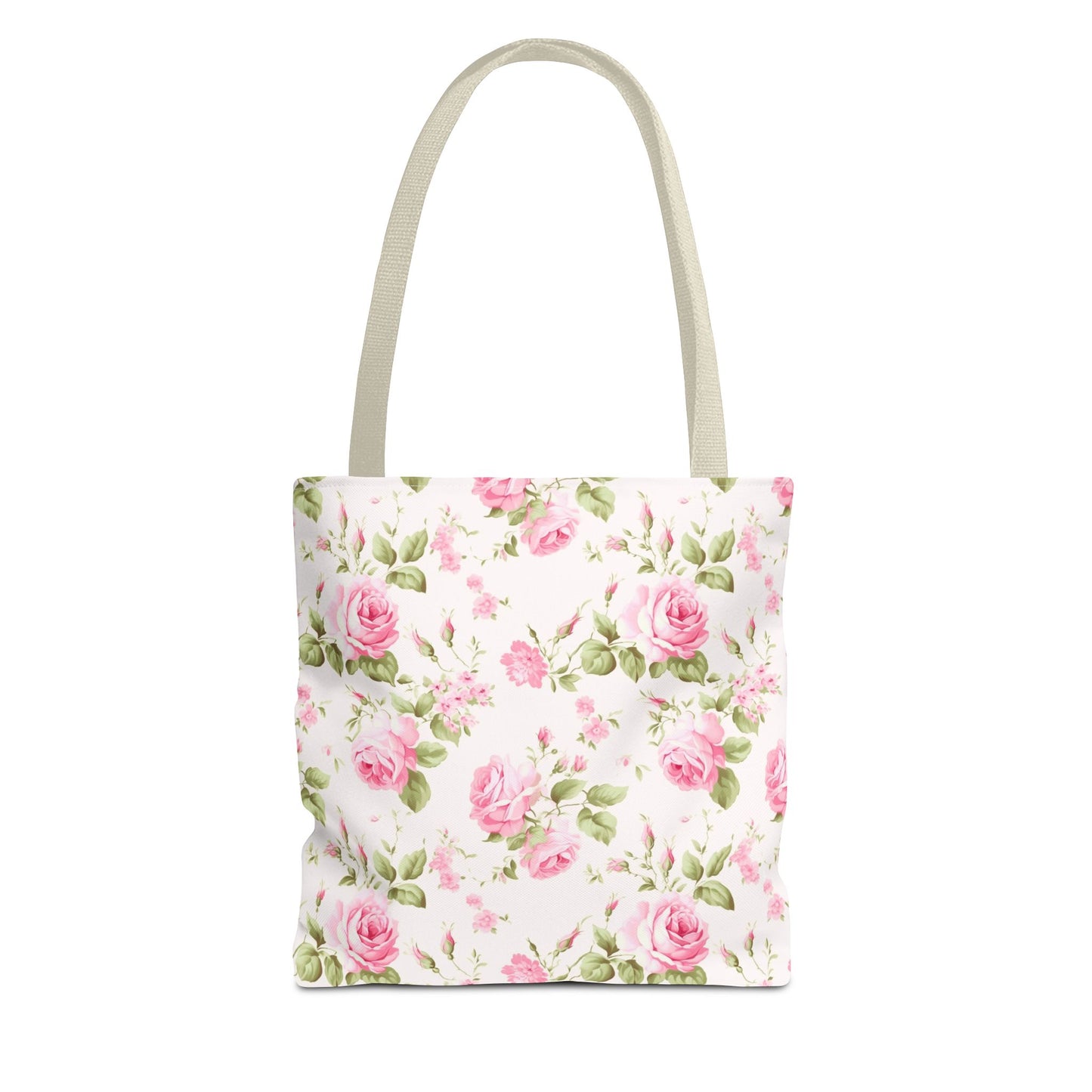 Floral Tote Bag, Rose Pattern Shoulder Bag, Stylish Eco-Friendly Shopper, Gift for Her, Spring Summer Accessory