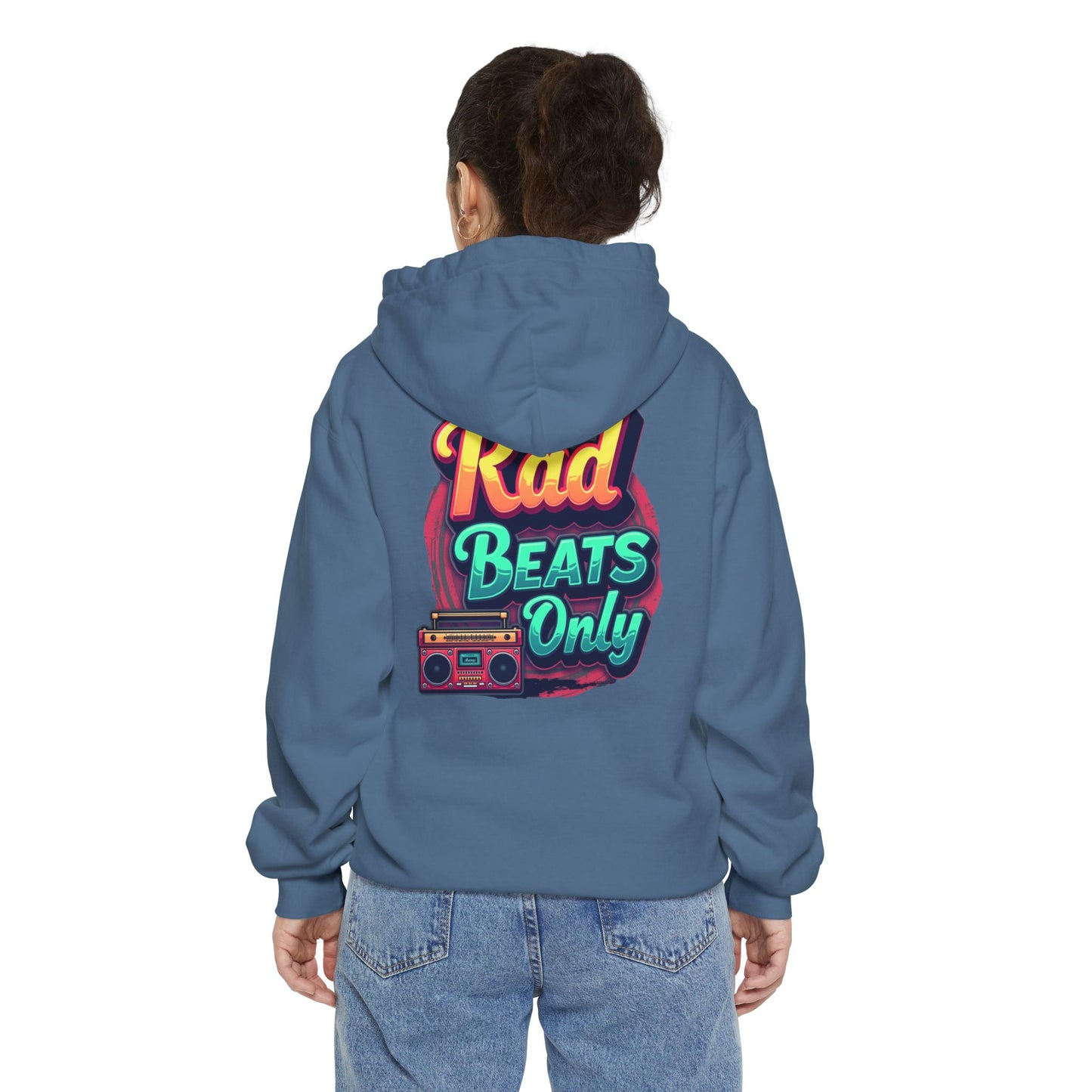 Rad Beats Unisex Hoodie, Music Lover Gift, Fun Retro Apparel, Unique Streetwear, Perfect for Casual Outfits