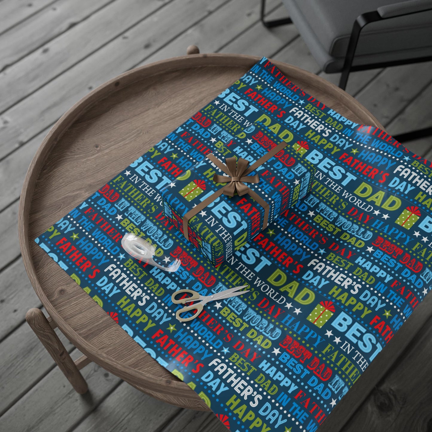 Father's Day Wrapping Paper, Festive Gift Wrap for Dads, Birthday Wrapping Paper, Best Dad Gift Wrap, Male Birthday Celebration