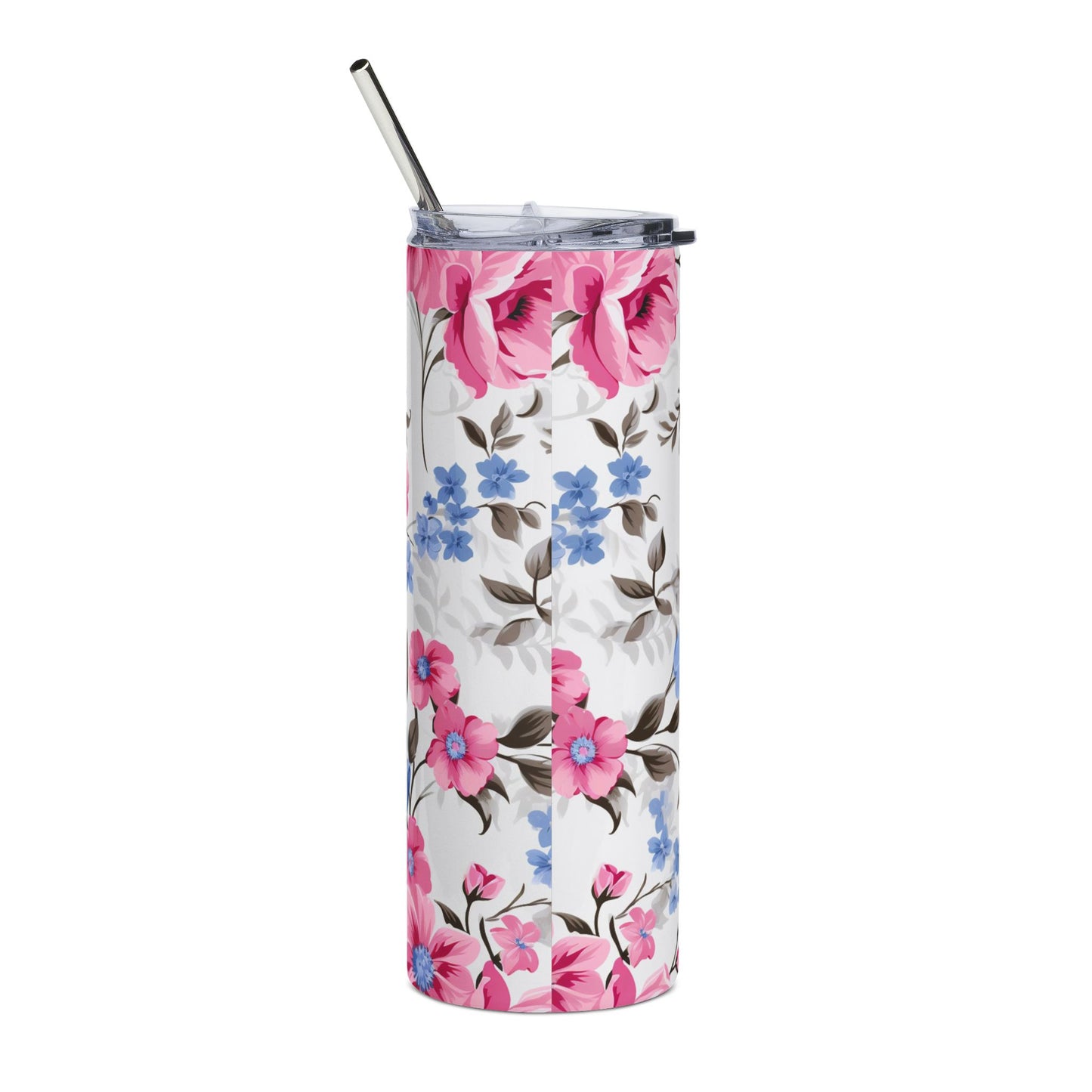 Floral Stainless Steel Tumbler, 20oz | Insulated Drinkware for Home, Travel, Gifts | Perfect for Parties, Weddings, Birthdays, and More