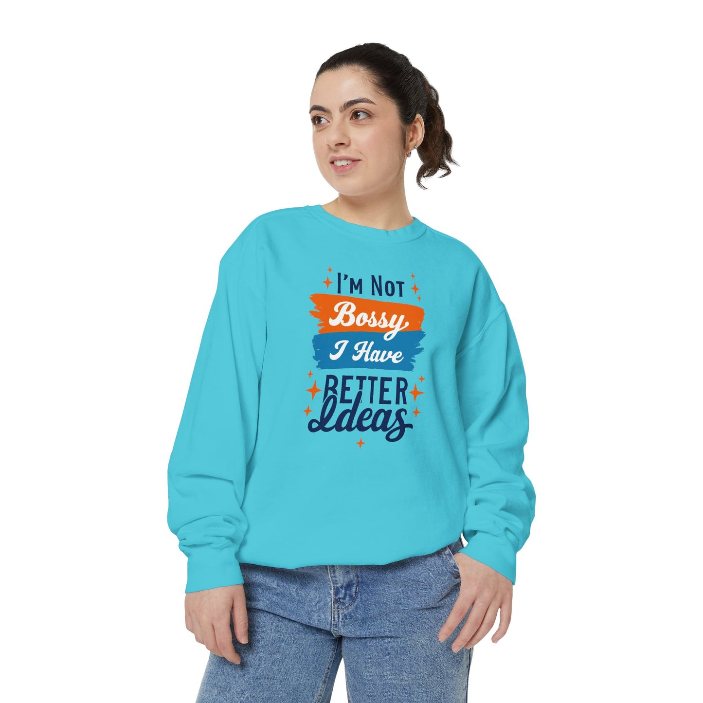 Bossy Ideas Unisex Sweatshirt - Cozy Gift for Friends, Funny Casual Wear, Unique Birthday Present, Relaxed Fit, Cool Motivational Apparel