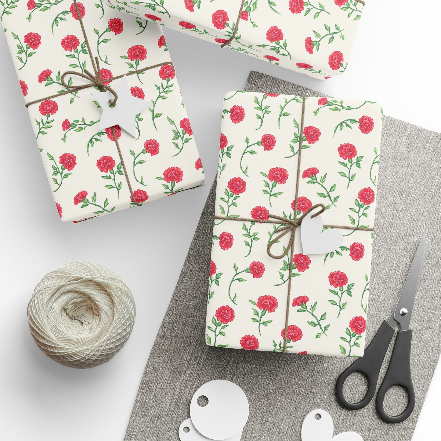 Floral Wrapping Paper Rolls, Gift Wrap for Birthdays, Holidays, Weddings, Special Occasions, Eco-Friendly, Decorative Gift Wrap