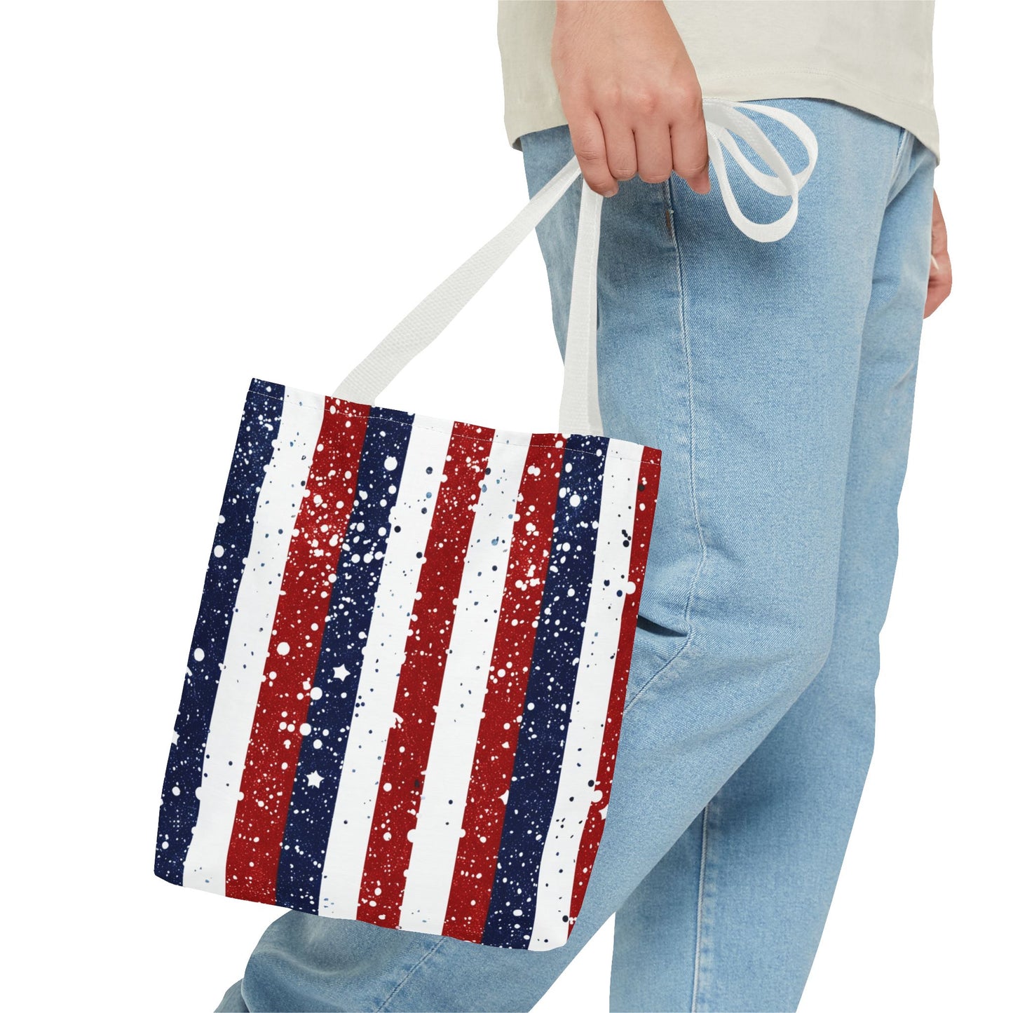 Patriotic Tote Bag, USA Flag Tote, Fourth of July Bags, Beach Bag, Independence Day Shopper, American Pride Accessory