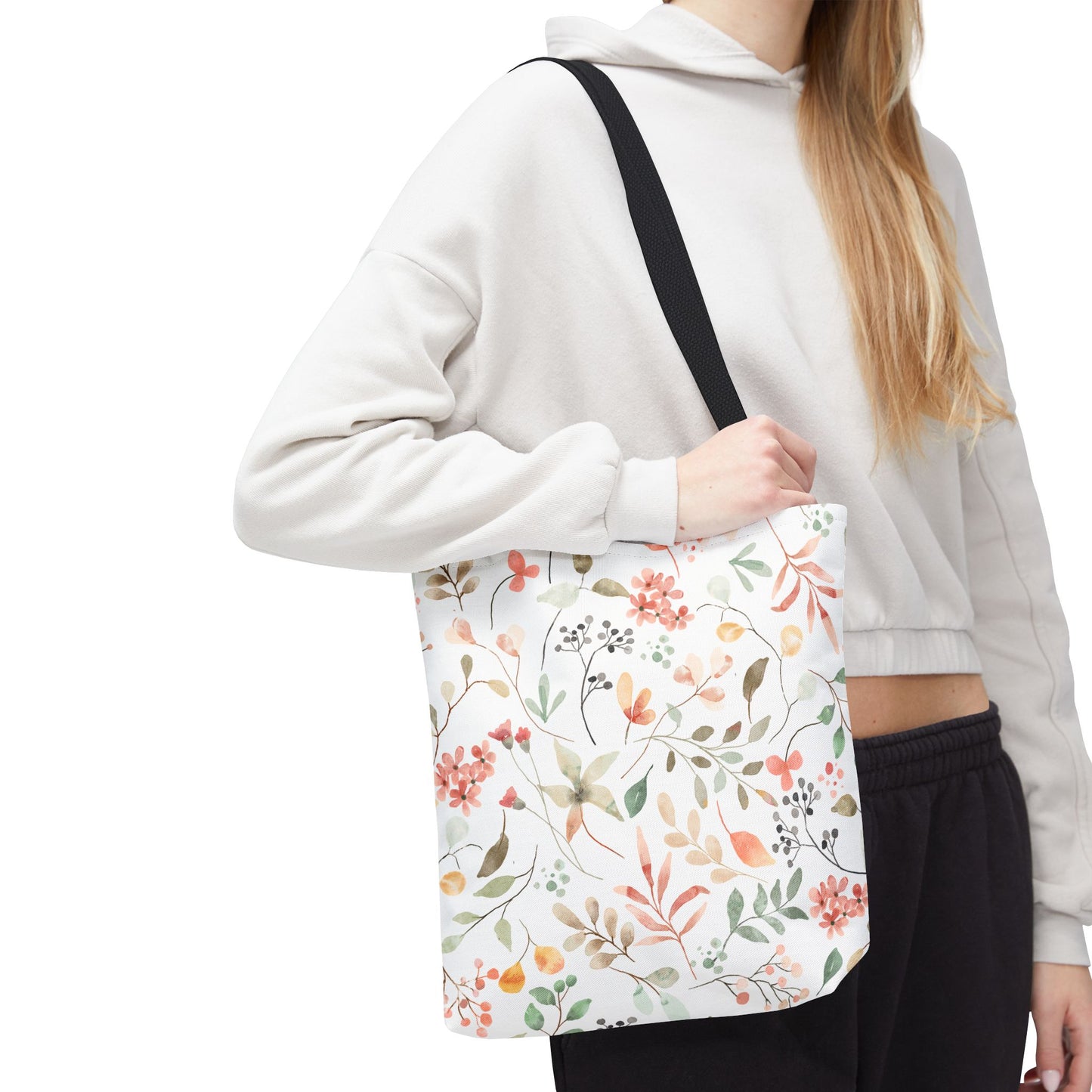 Floral Print Tote Bag | Eco-Friendly Shopping, Beach Trips, Travel, Gifts for Her, Everyday Carry