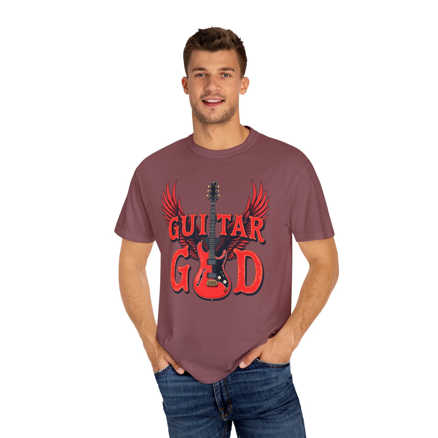Guitar God T-Shirt, Music Lover Gift, Unisex Graphic Tee, Rock & Roll Apparel, Concert Outfit, Gift for Musicians