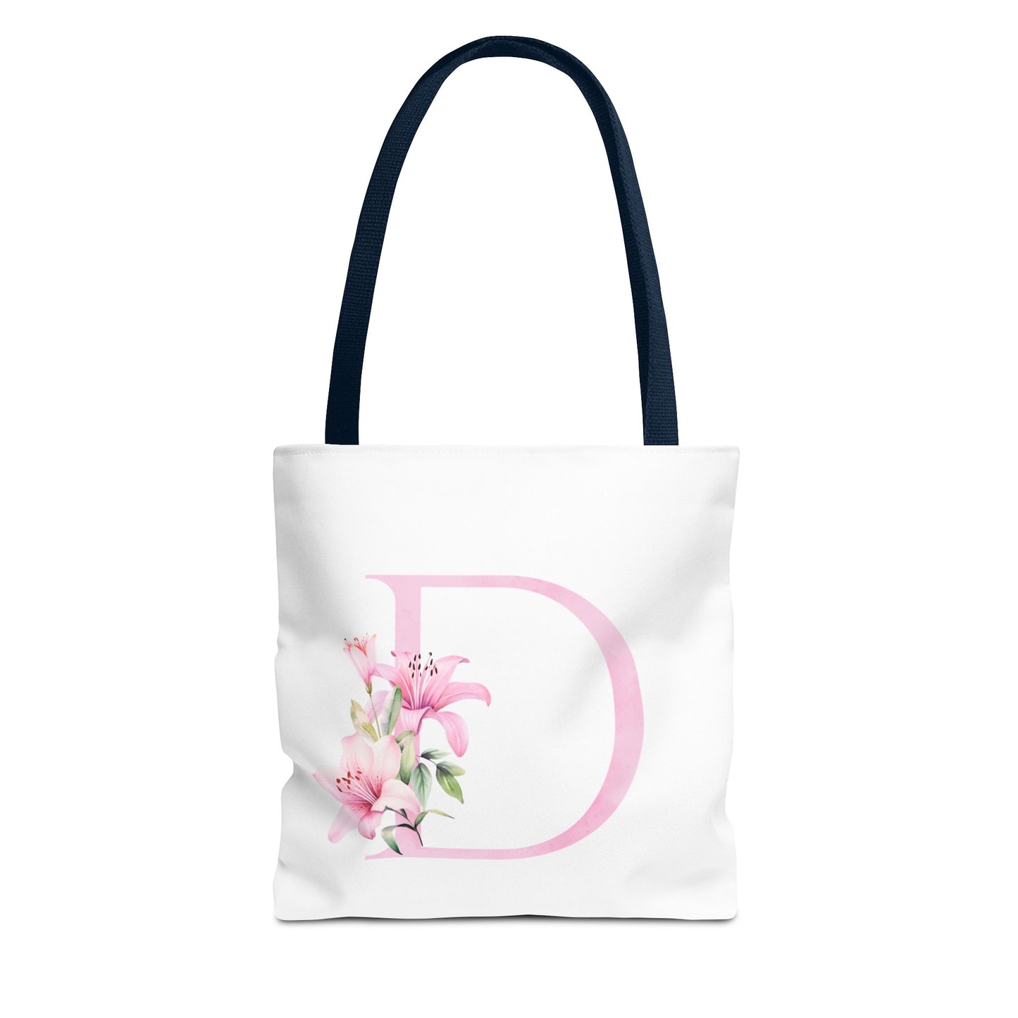 Personalized Floral Tote Bag, Custom Initial Tote, Eco-Friendly Shopping Bag, Gift for Her, Monogrammed Bag