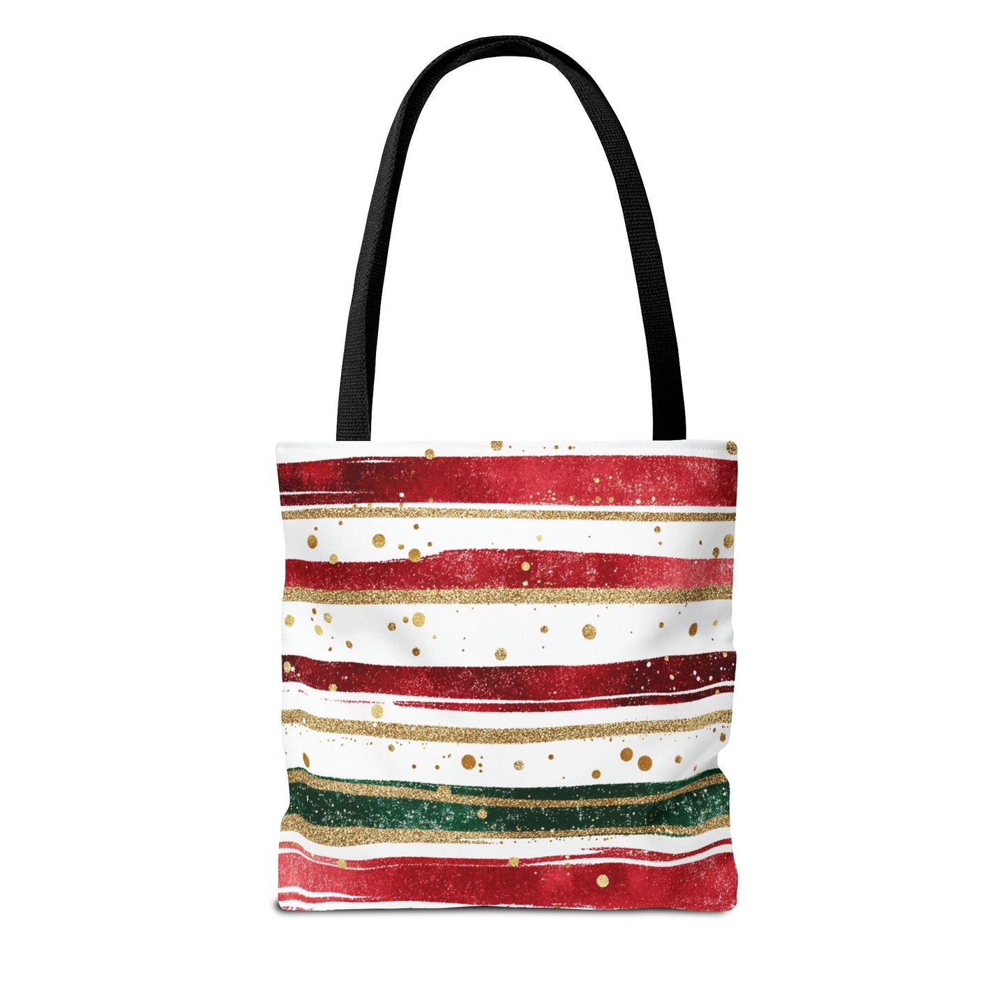 Festive Striped Tote Bag | Holiday Shopper, Gift Bag, Eco-Friendly Bag, Christmas Decor, Everyday Use