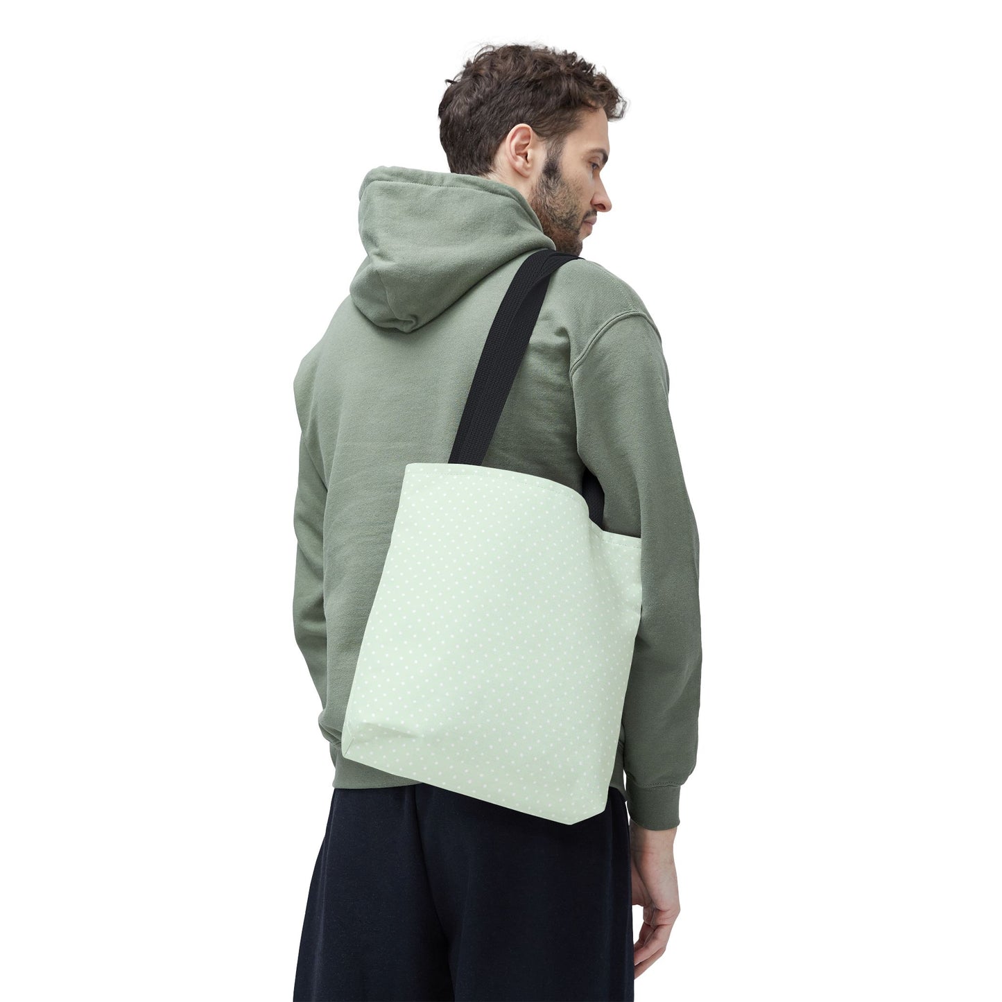 Mint Polka Dot Tote Bag | Stylish Eco-Friendly Day Bag, Beach Tote, Shopping Bag, Gift for Her, Everyday Purse