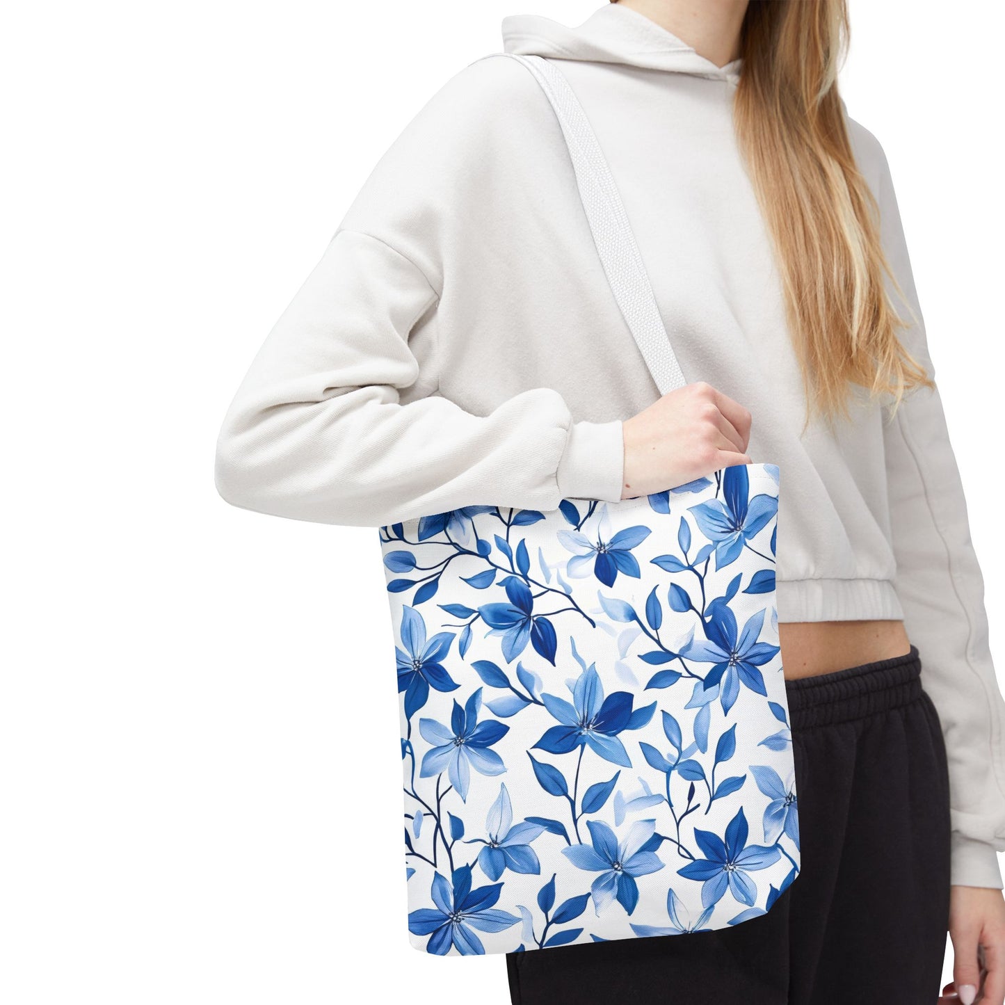 Charming Floral Tote Bag, Reusable Shopping Bag, Eco-Friendly, Gift for Her, Stylish Everyday Bag