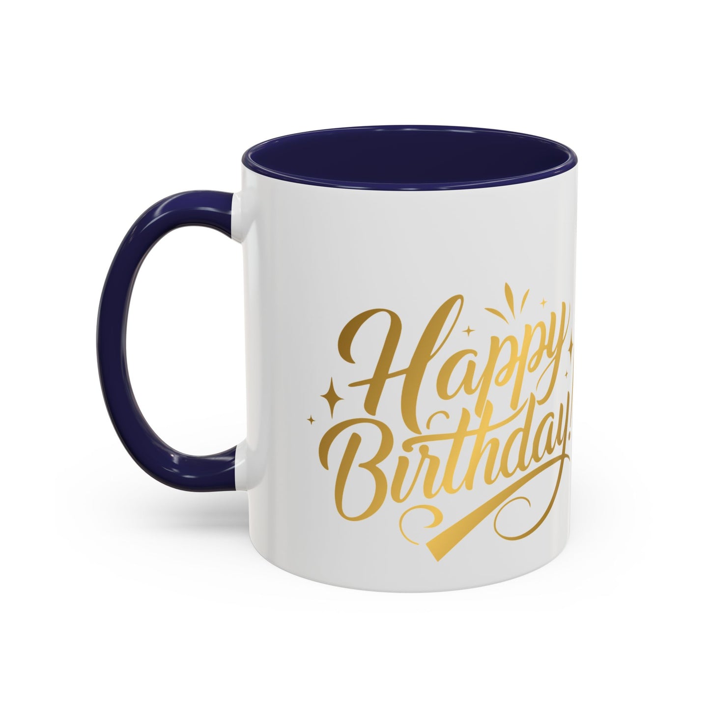Happy Birthday Accent Coffee Mug - Cute Dinosaur with Balloons - Fun Celebration Drinkware