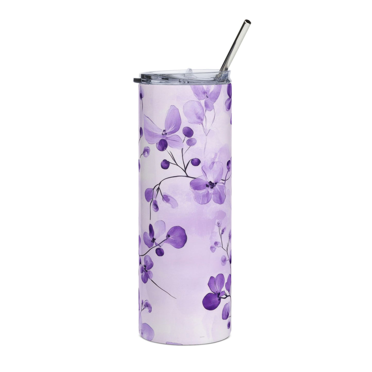 Floral Stainless Steel Tumbler, 20oz - Reusable Travel Mug, Perfect for Gifts, Parties, Home & Office, Hydration & Coffee Lovers