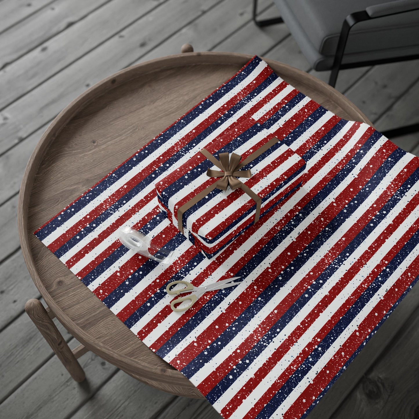 Patriotic Wrapping Paper for Holidays - Festive Gift Wrap, Independence Day, Memorial Day, Birthday, All Occasions