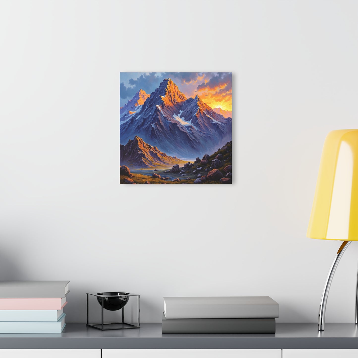 Nature-Inspired Acrylic Print Wall Art, Mountain Landscape Decor, Home Office Artwork, Gift for Nature Lovers, Scenic Decor
