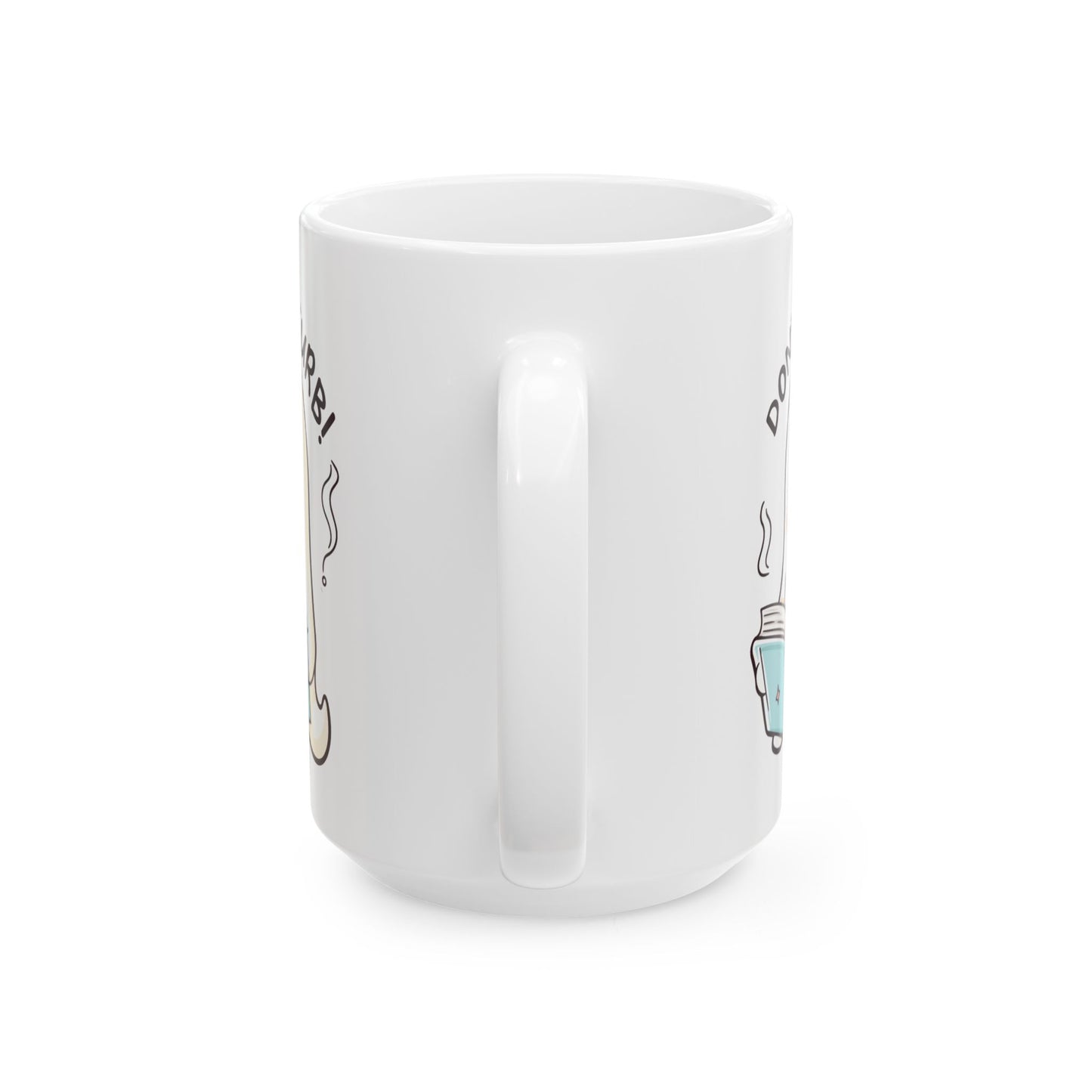 Cute Ghost Reading Ceramic Mug - Don't Disturb! Perfect Gift for Book Lovers, Coffee Lovers, Halloween, Cozy Vibes, Unique Kitchen Decor