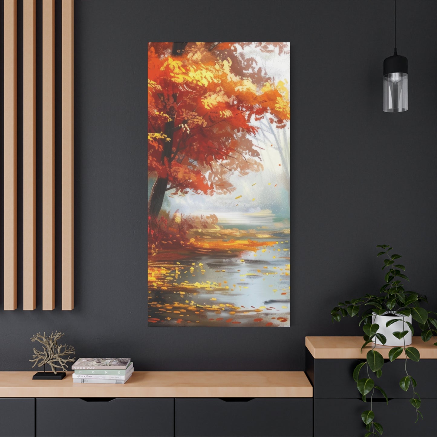 Autumn Serenity Canvas Art, Fall Decor, Nature Wall Art, Seasonal Home Decoration, Cozy Living Room Art