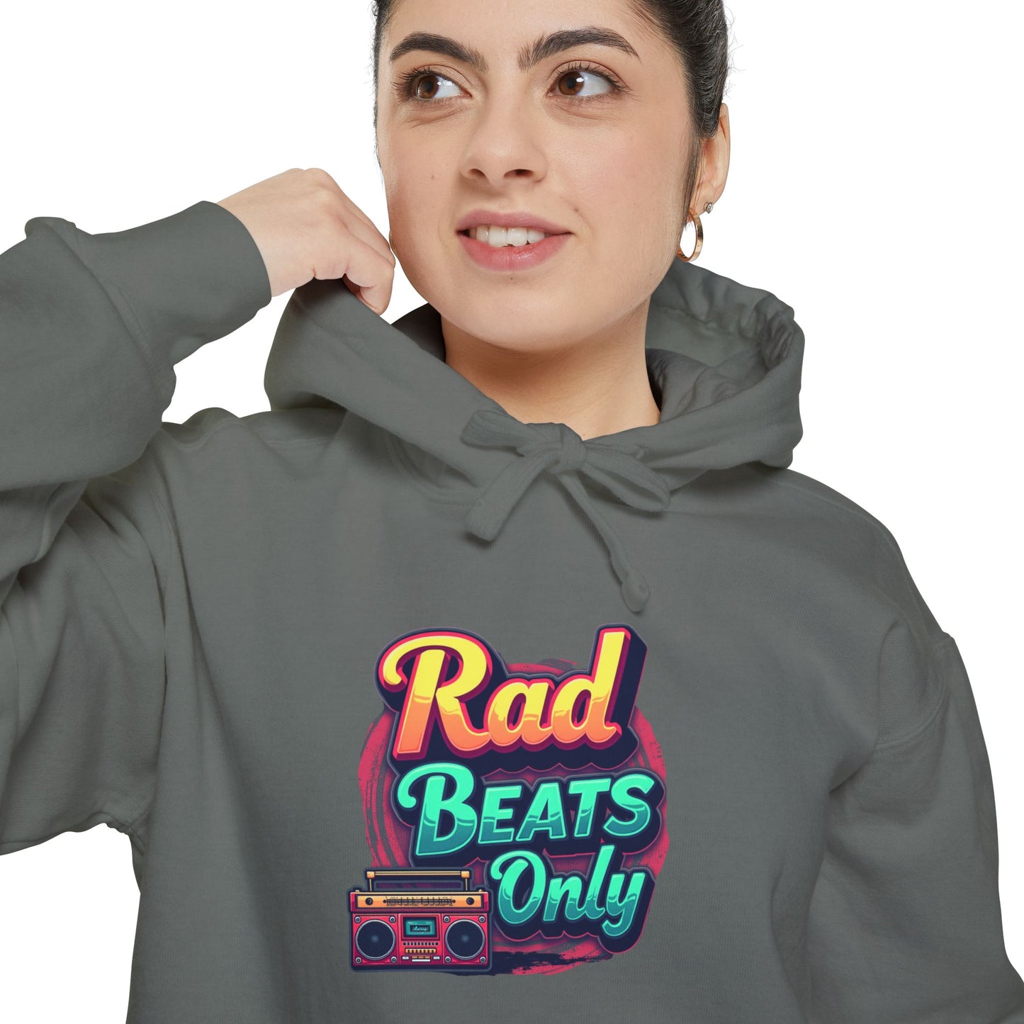 Rad Beats Unisex Hoodie, Music Lover Gift, Fun Retro Apparel, Unique Streetwear, Perfect for Casual Outfits