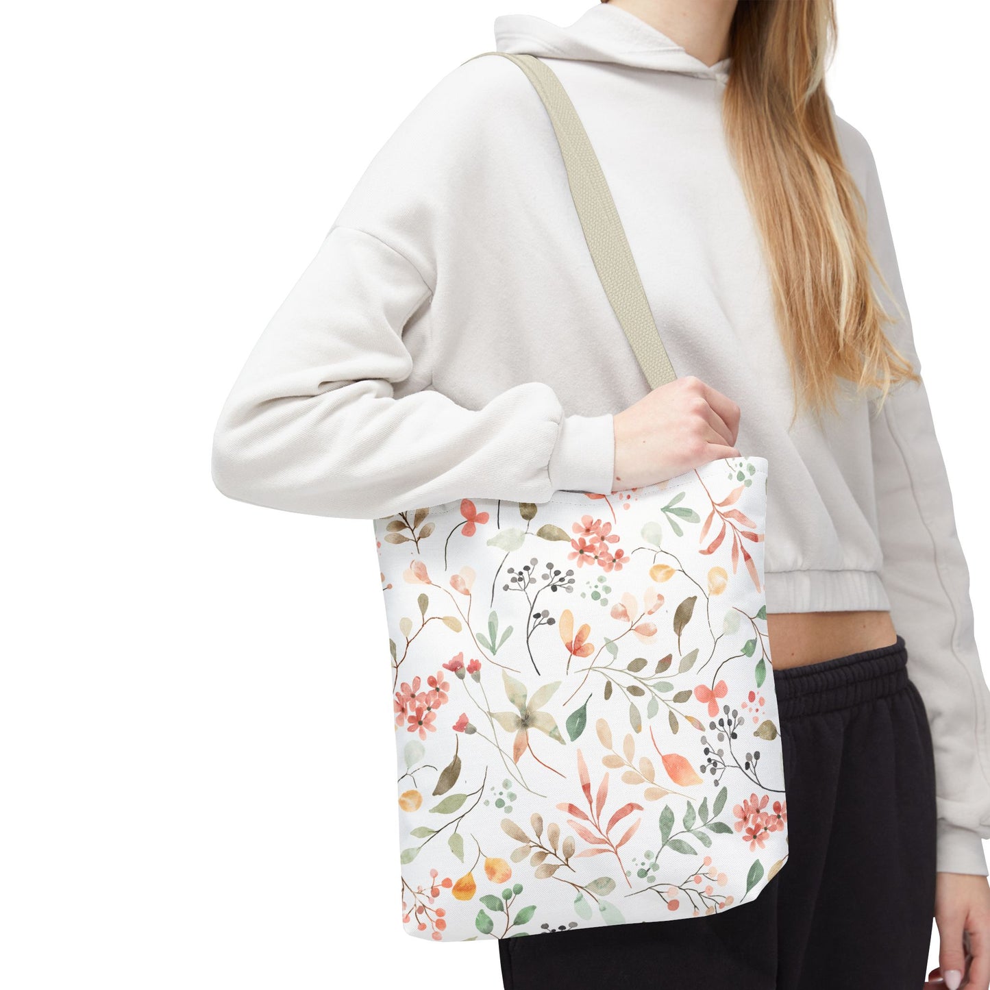 Floral Print Tote Bag | Eco-Friendly Shopping, Beach Trips, Travel, Gifts for Her, Everyday Carry