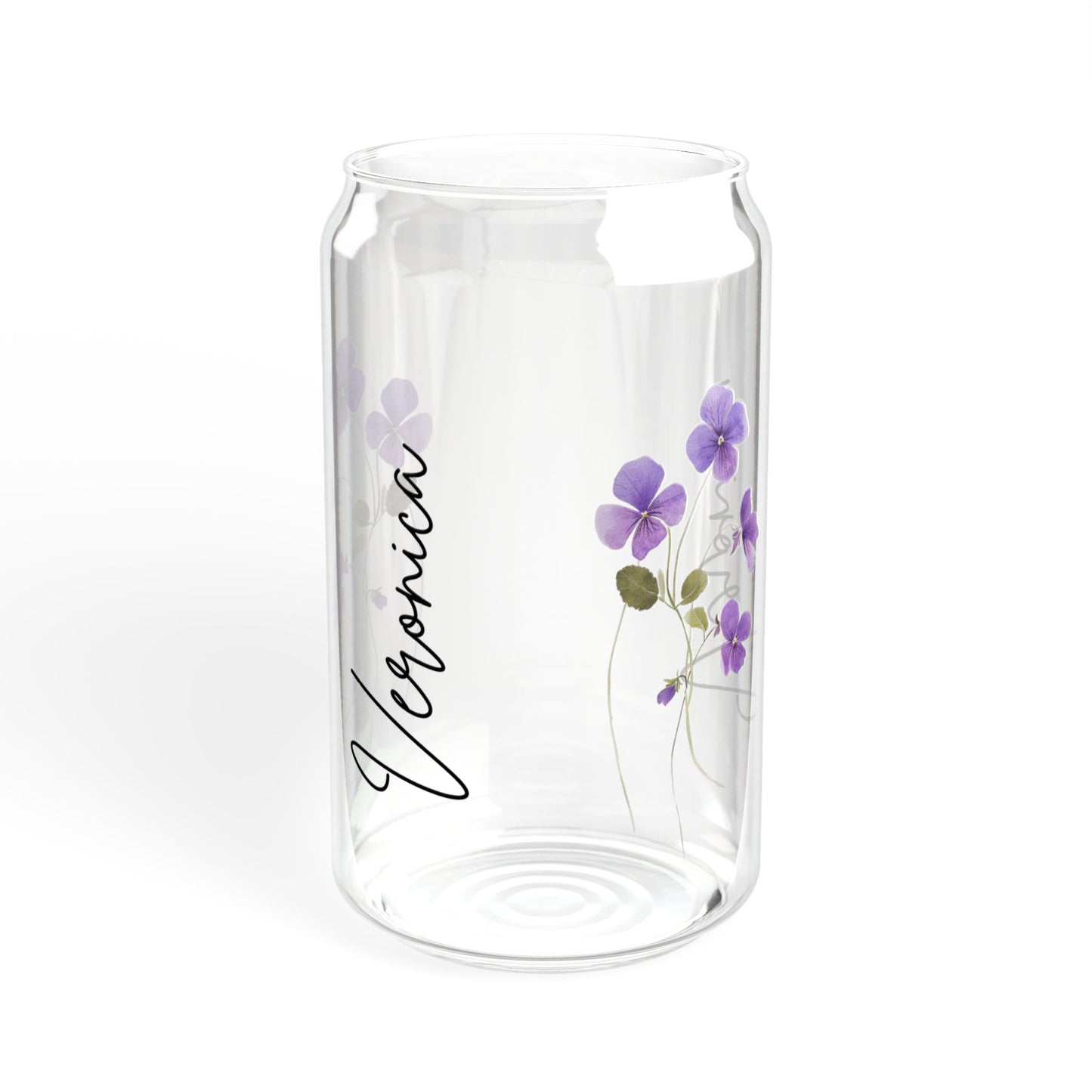 Floral Sipper Glass, Personalized Drinkware, Eco-Friendly Straw Tumbler, Perfect for Gifts, Birthday Parties, Summer Picnics, Home Decor