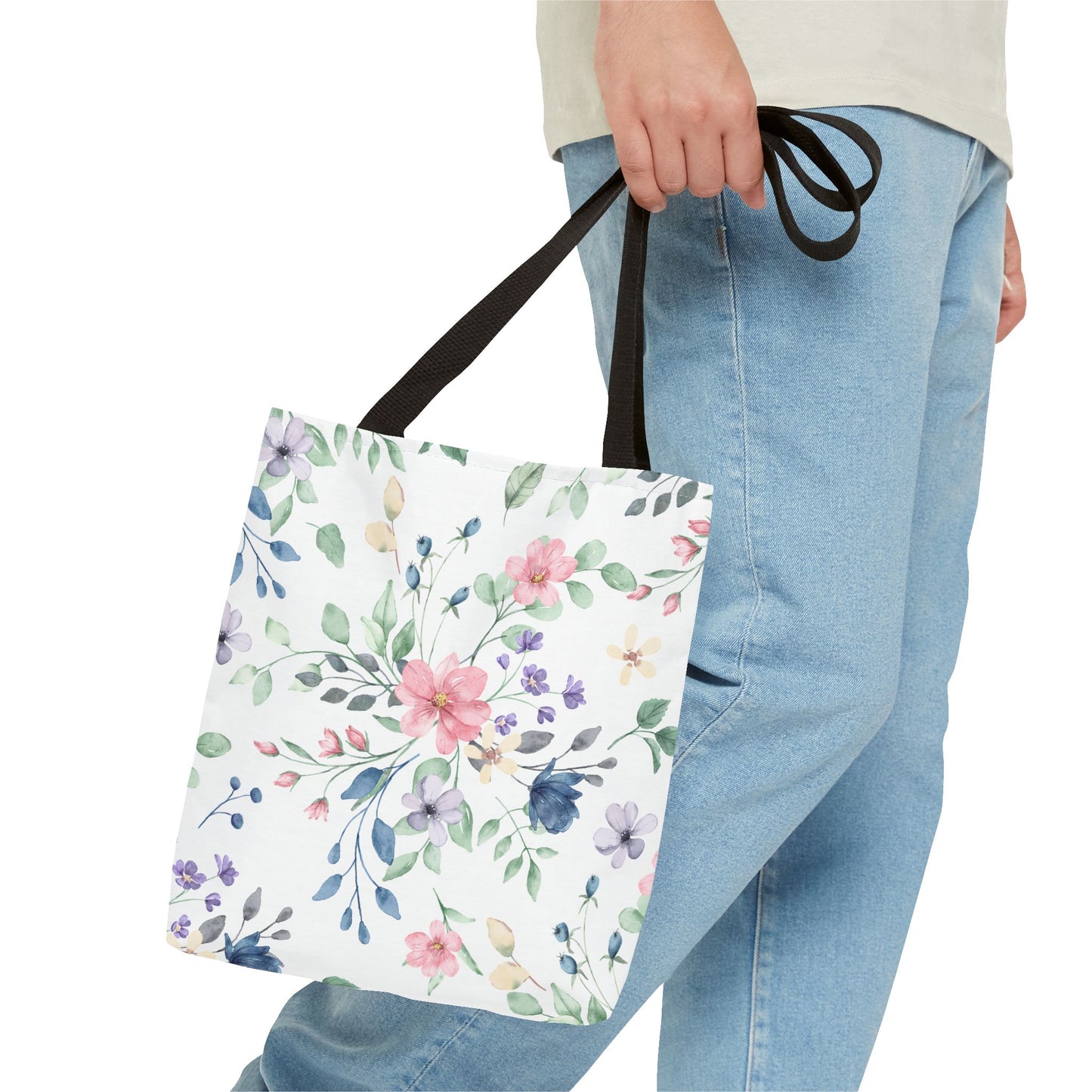 Floral Tote Bag | Stylish Carry-All for Everyday Use, Eco-Friendly Shopping, Beach Days, Spring Picnics, Gift for Moms