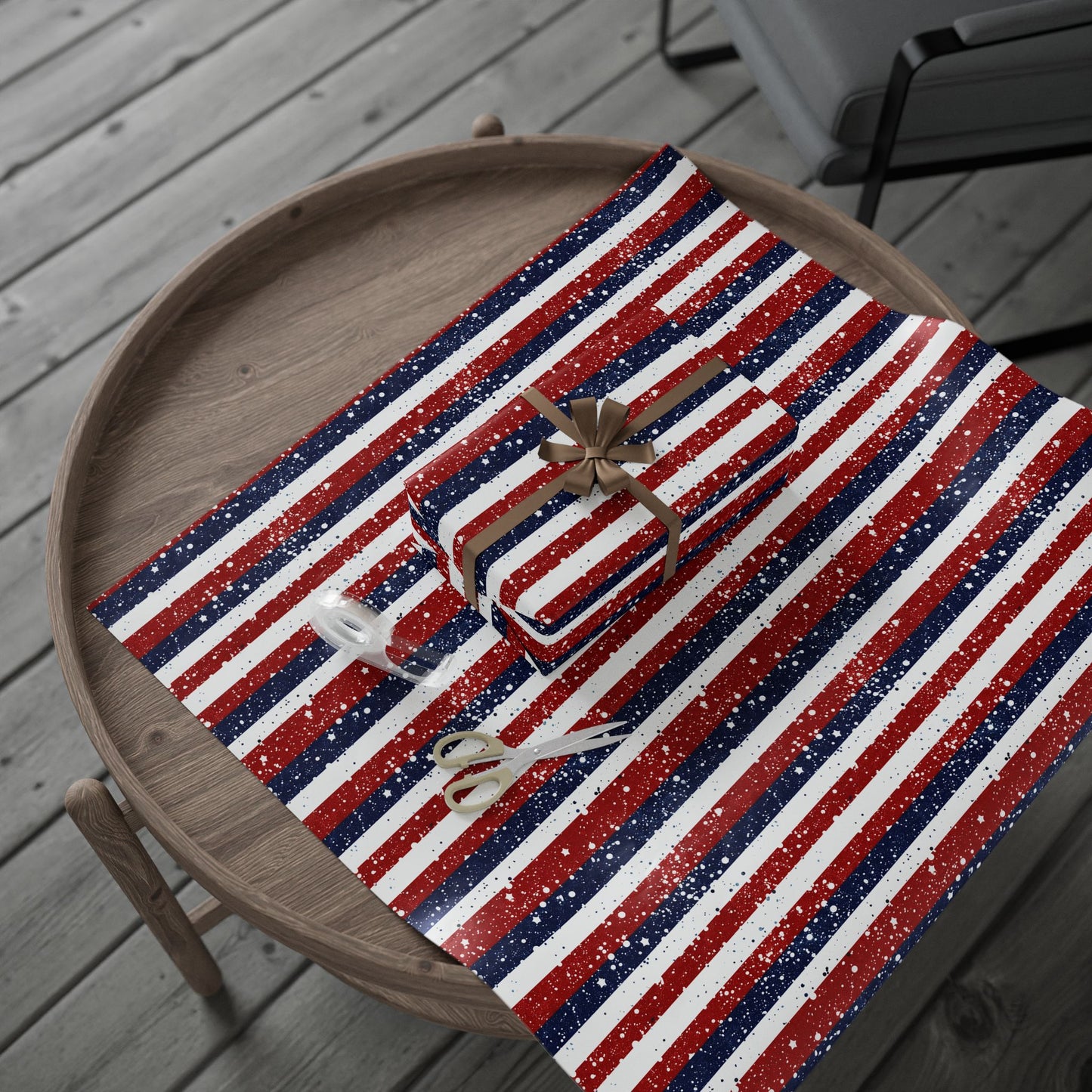 Patriotic Wrapping Paper for Holidays - Festive Gift Wrap, Independence Day, Memorial Day, Birthday, All Occasions