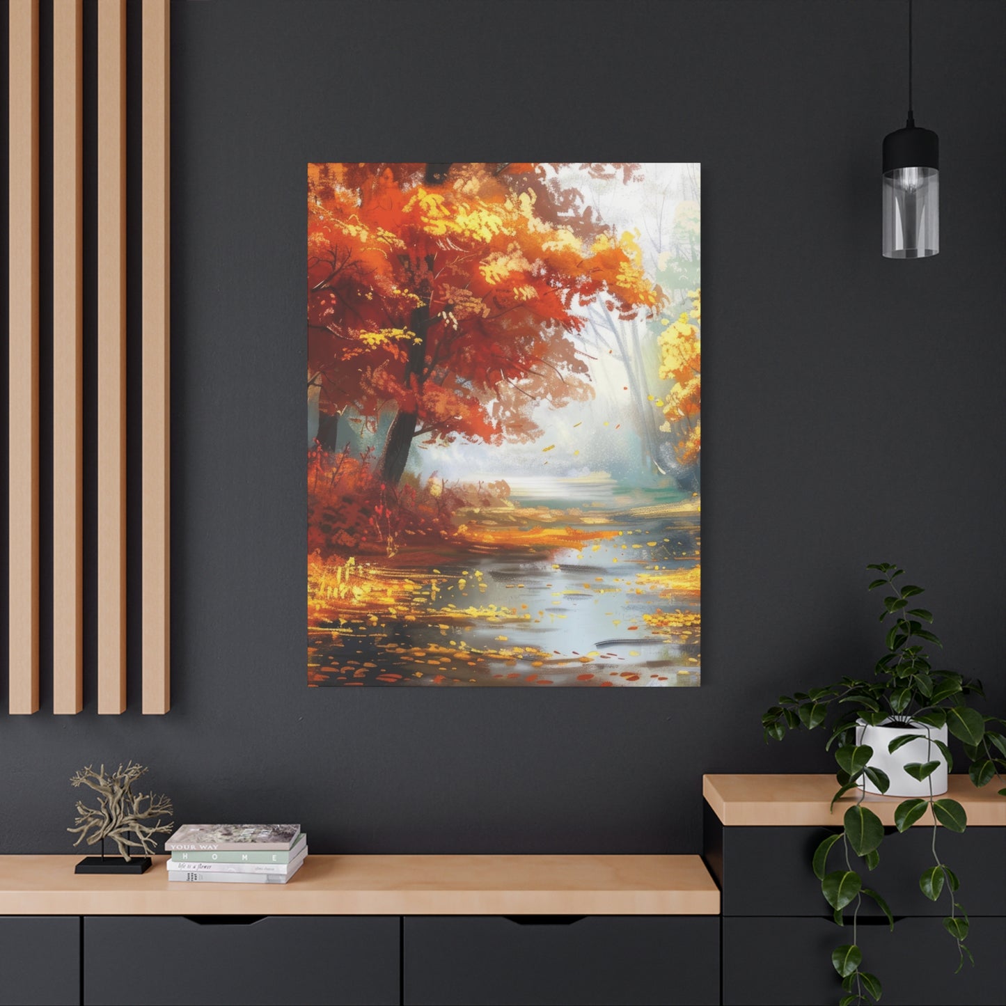 Autumn Serenity Canvas Print, Fall Decor, Home Wall Art, Nature Artwork, Gift for Nature Lovers, Cozy Decorating
