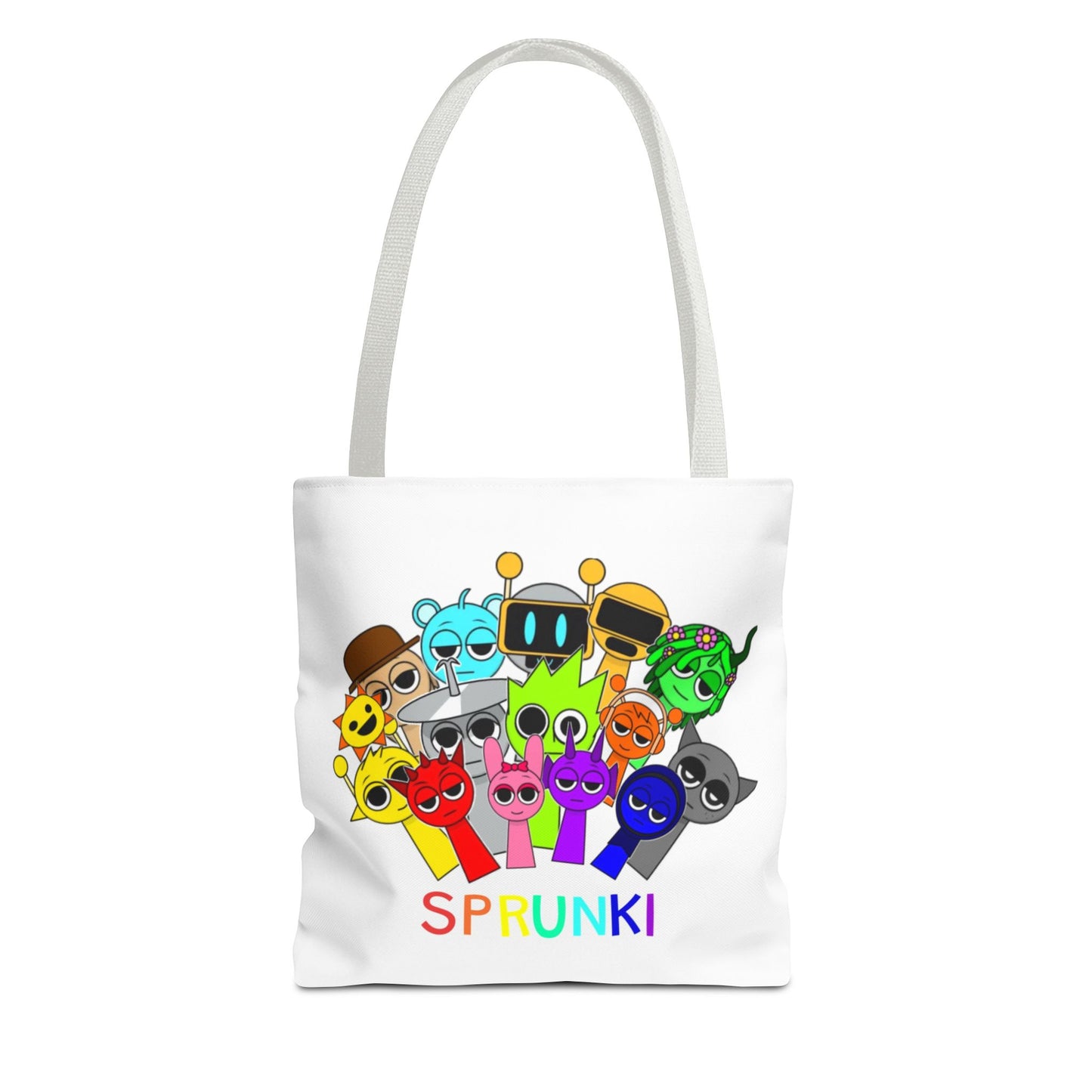 Fun Character Tote Bag – Sprunki Design, Cute Shopping Bag, Colorful Art Tote, Gift for Kids, Cartoon Lovers