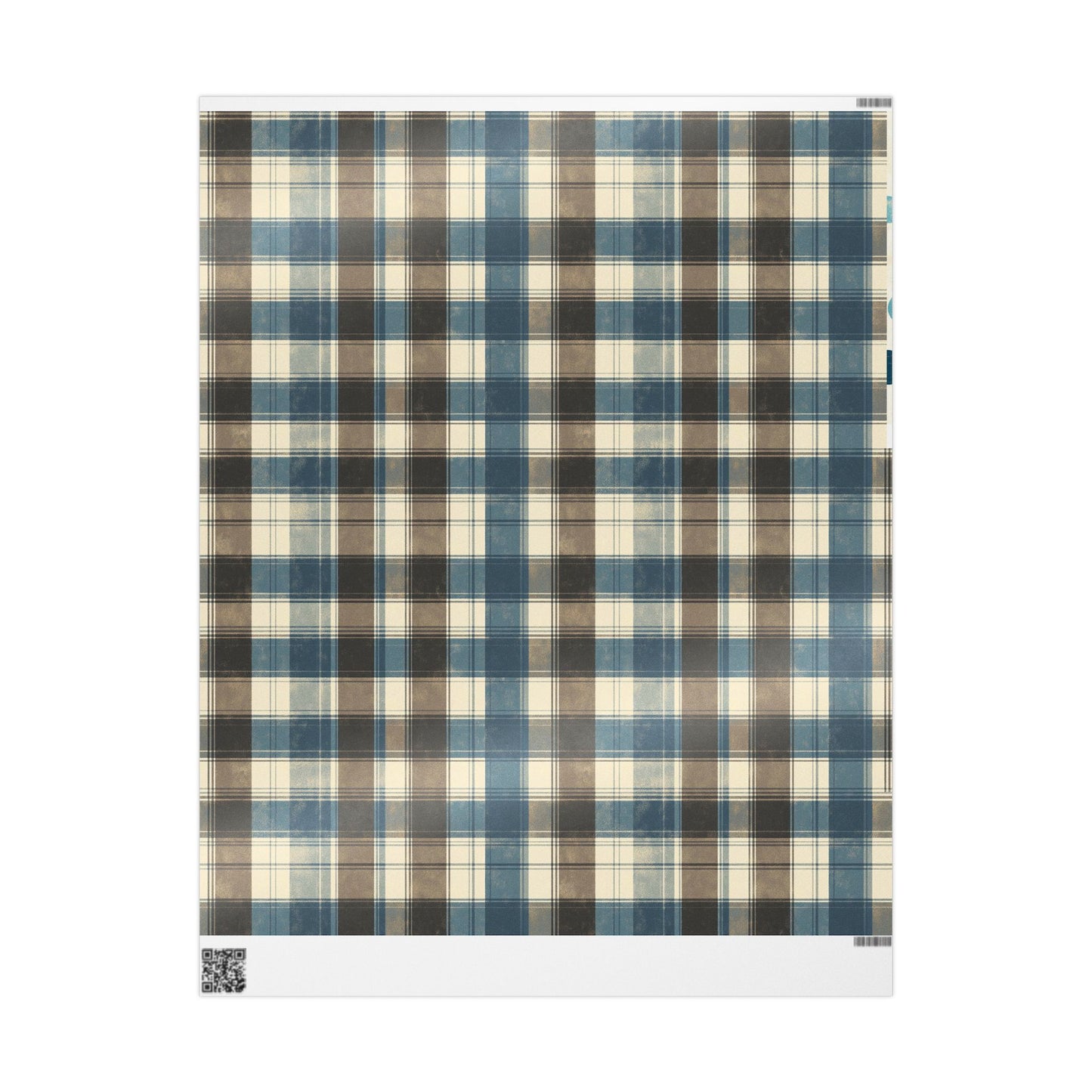 Plaid Wrapping Paper Roll, Rustic Gift Wrap for Holidays, Birthday, and Special Occasions
