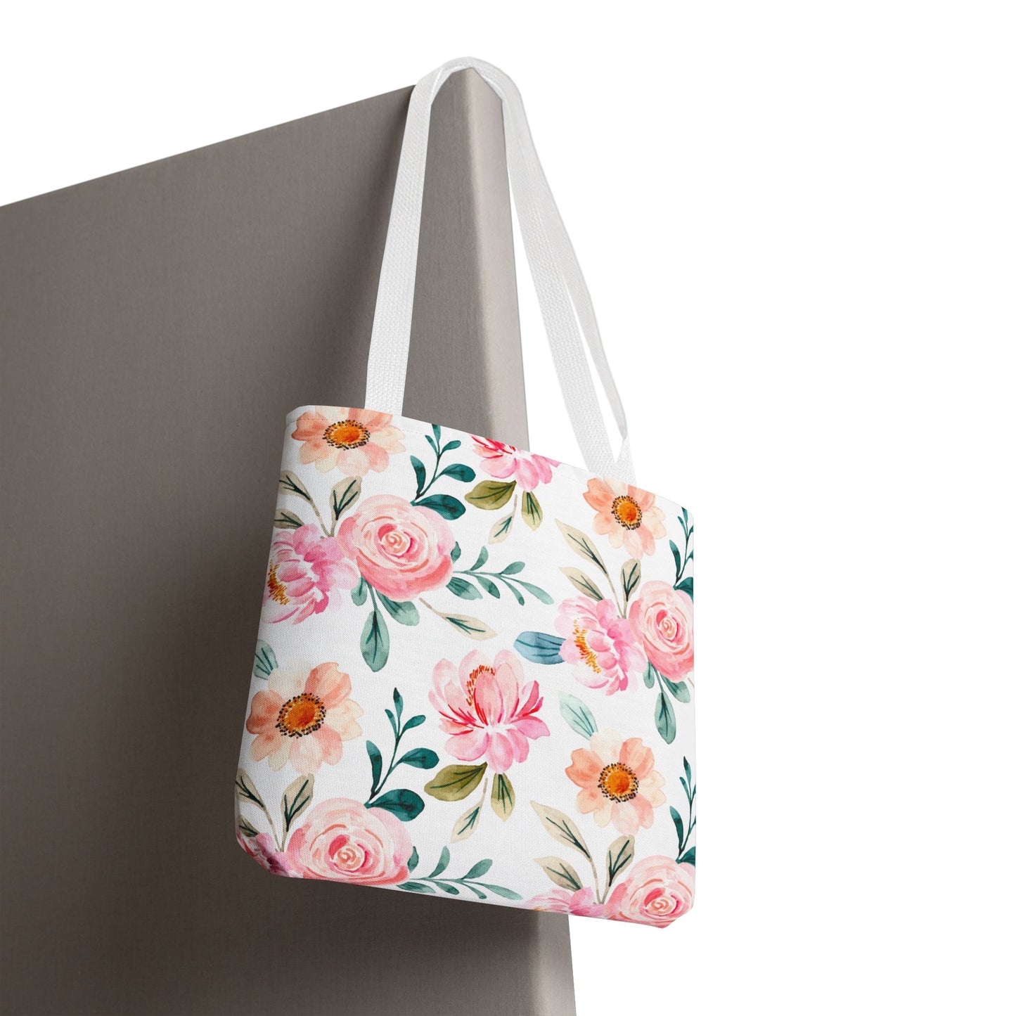 Floral Print Tote Bag, Stylish Shopping, Eco-Friendly Gift, Beach Bag, Floral Tote, Everyday Carryall