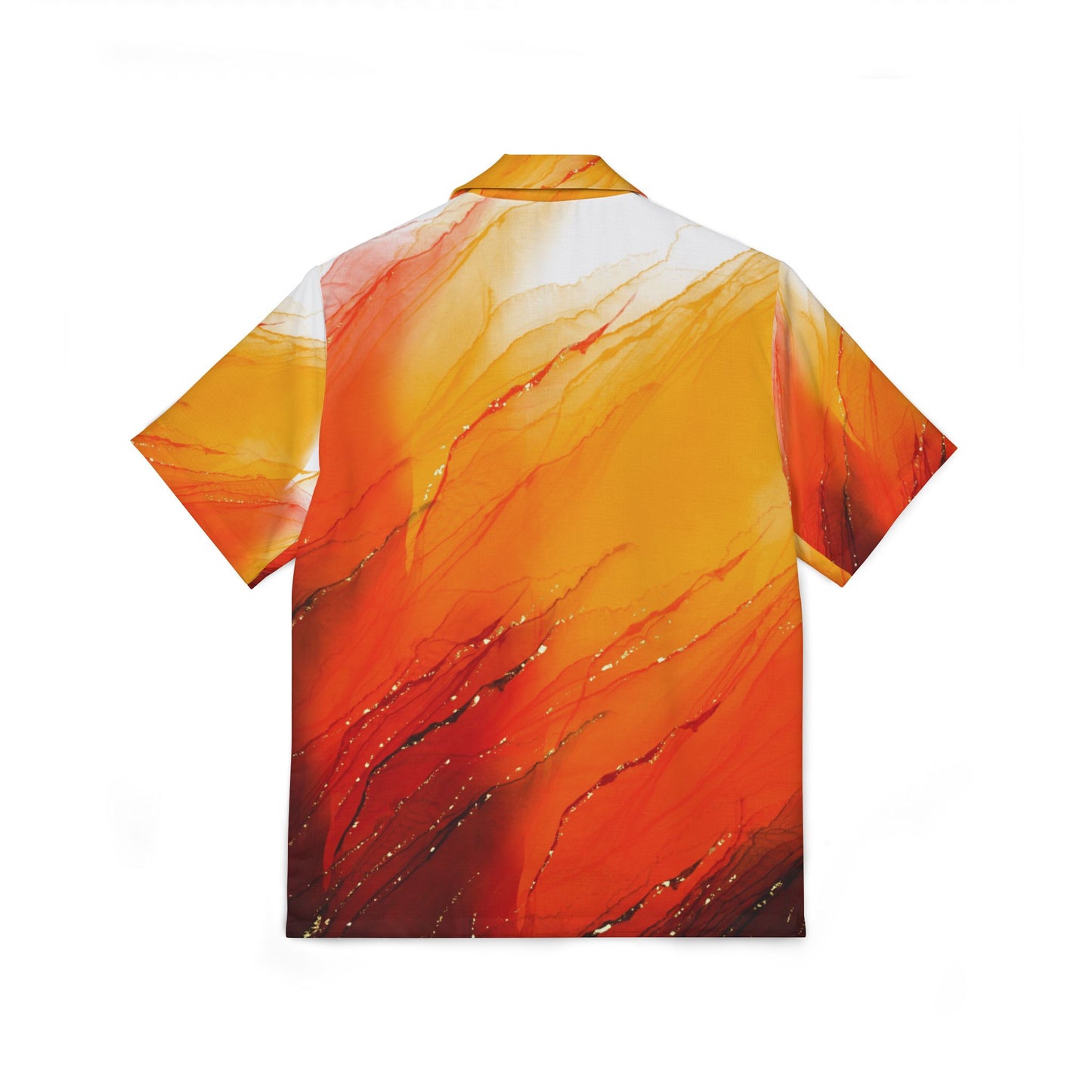 Men's Tropical Sunset Camp Shirt | Vibrant Hawaiian Shirt for Summer Parties, Beachwear, Vacation Style, Luau Attire, Relaxed Fit