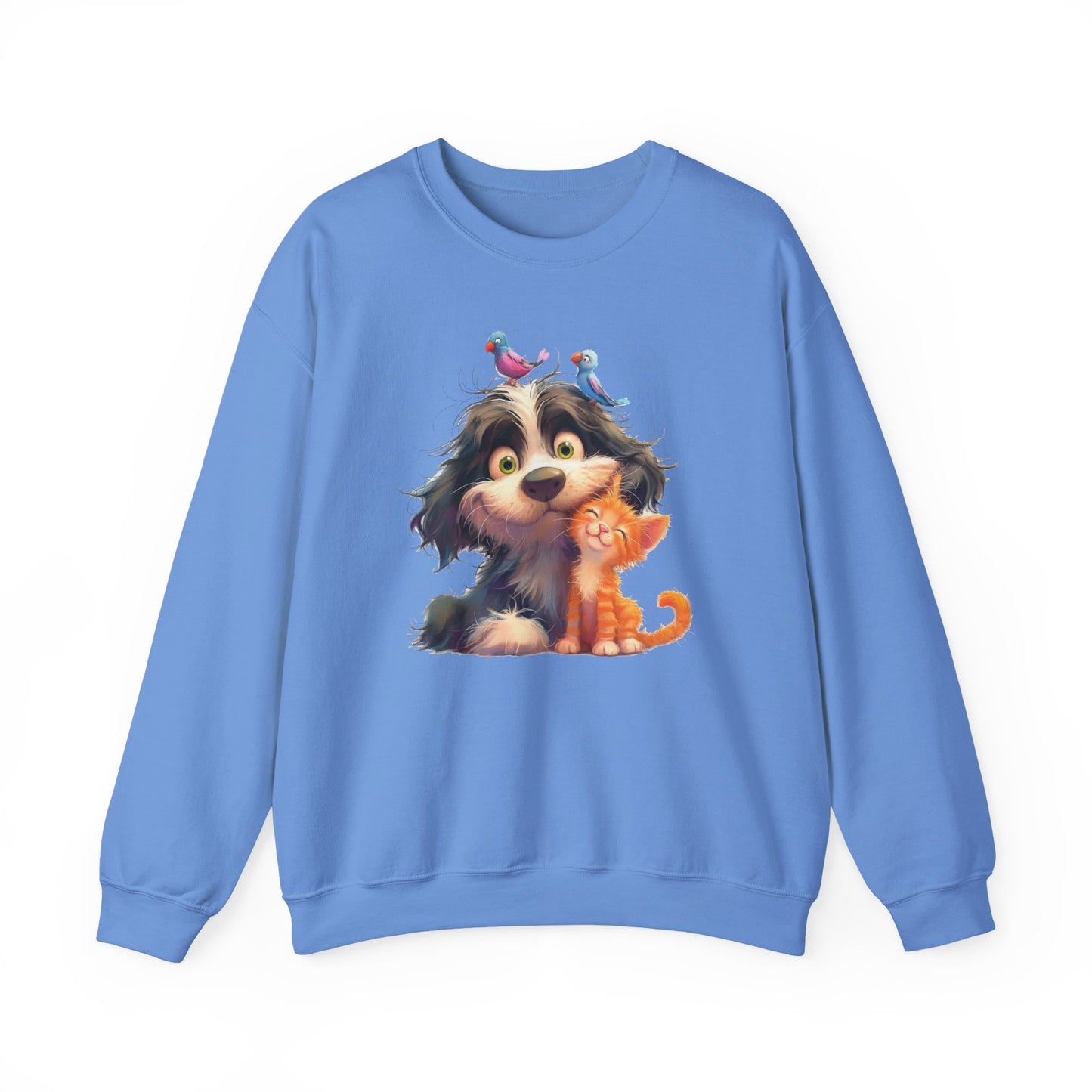 Cozy Pet Lovers Sweatshirt, Cute Animal Crewneck, Gift for Cat Dog Mom, Funny Pet Sweatshirt, Relaxed Fit Unisex Top