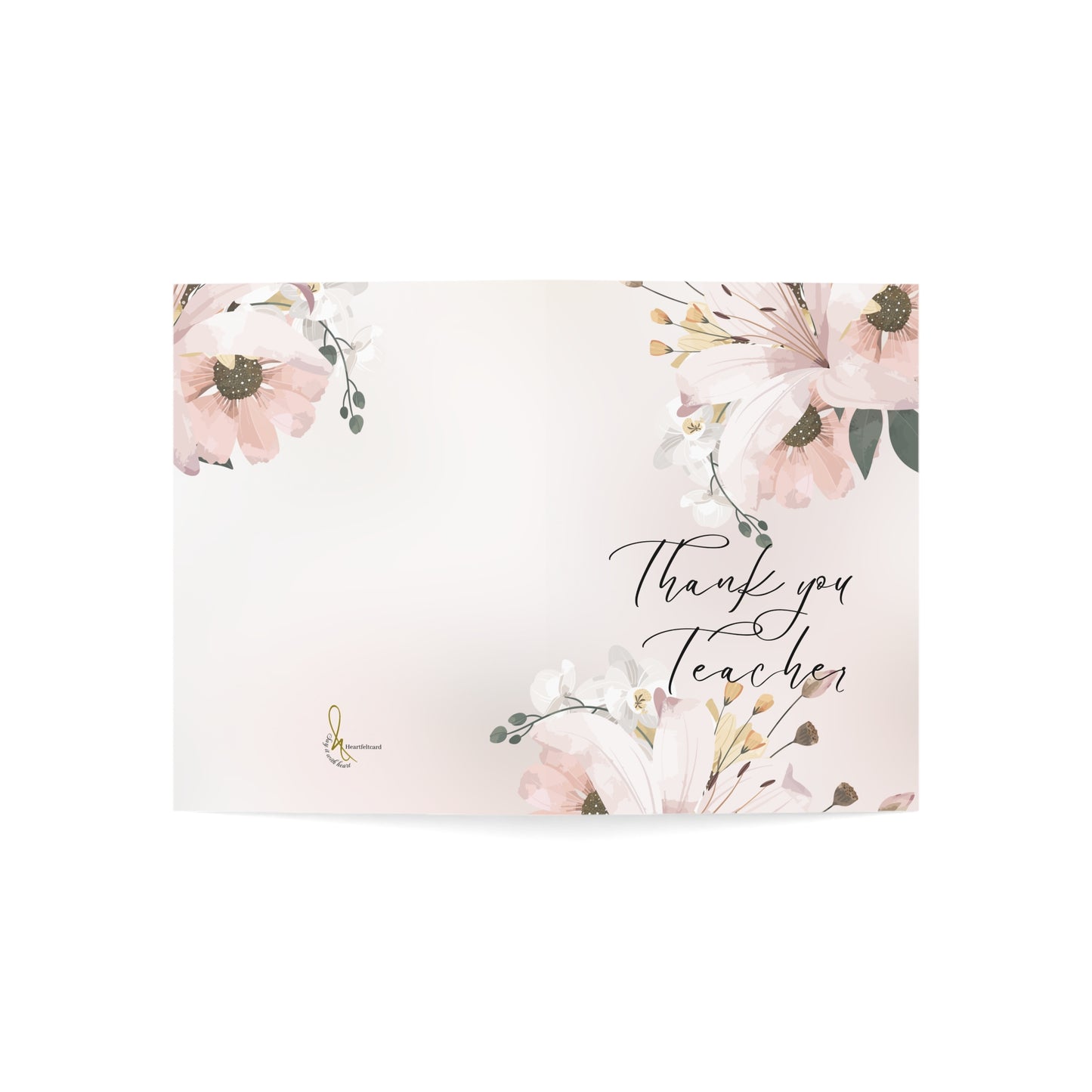 Elegant Floral Greeting Cards for Teachers - Thank You Note Set, Teacher Appreciation, Stationery, Thank You Gift, Educational Celebrations