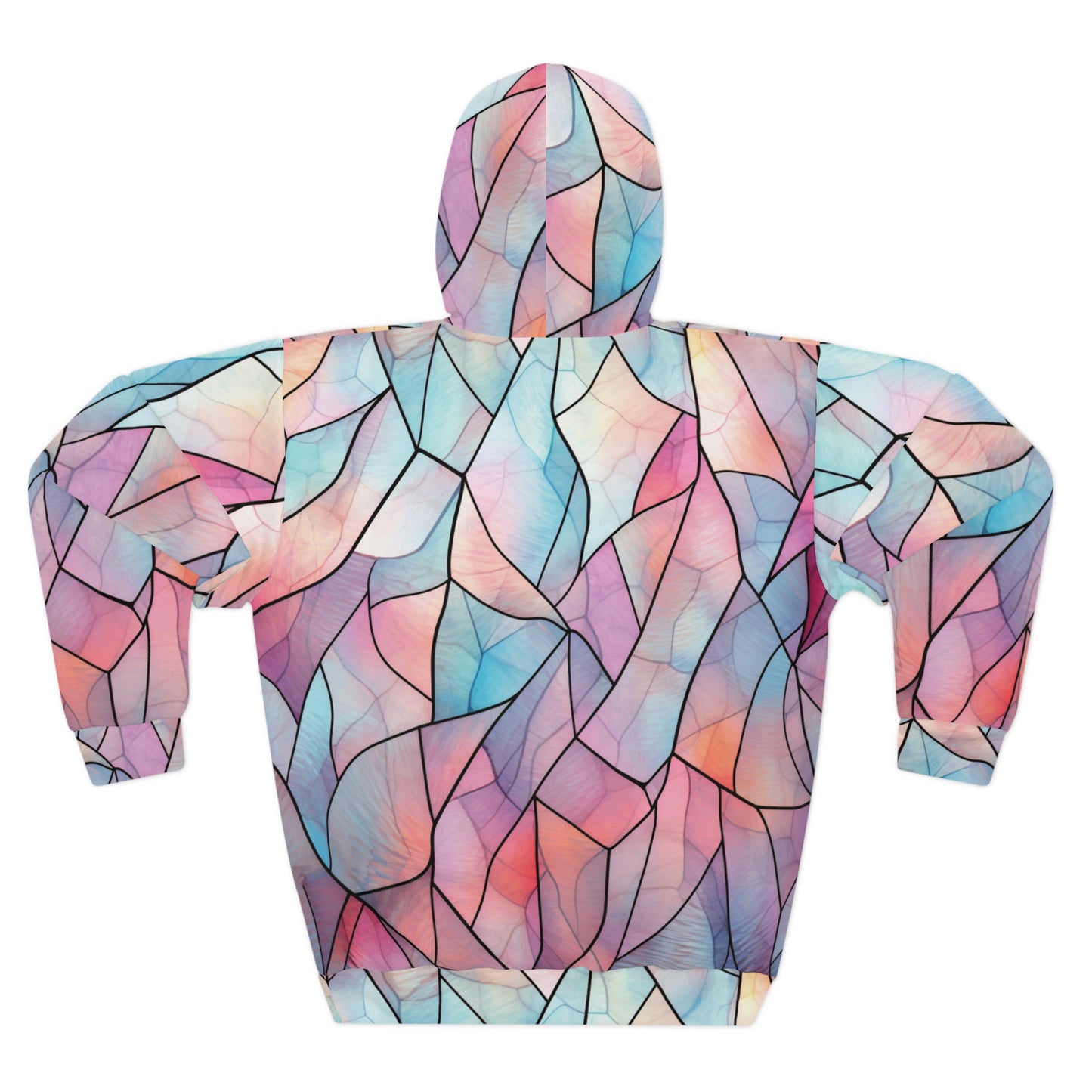 Colorful Stained Glass Unisex Pullover Hoodie, Cozy Fashion, Pastel Aesthetic, Gift for Her, Spring Fashion, Casual Wear