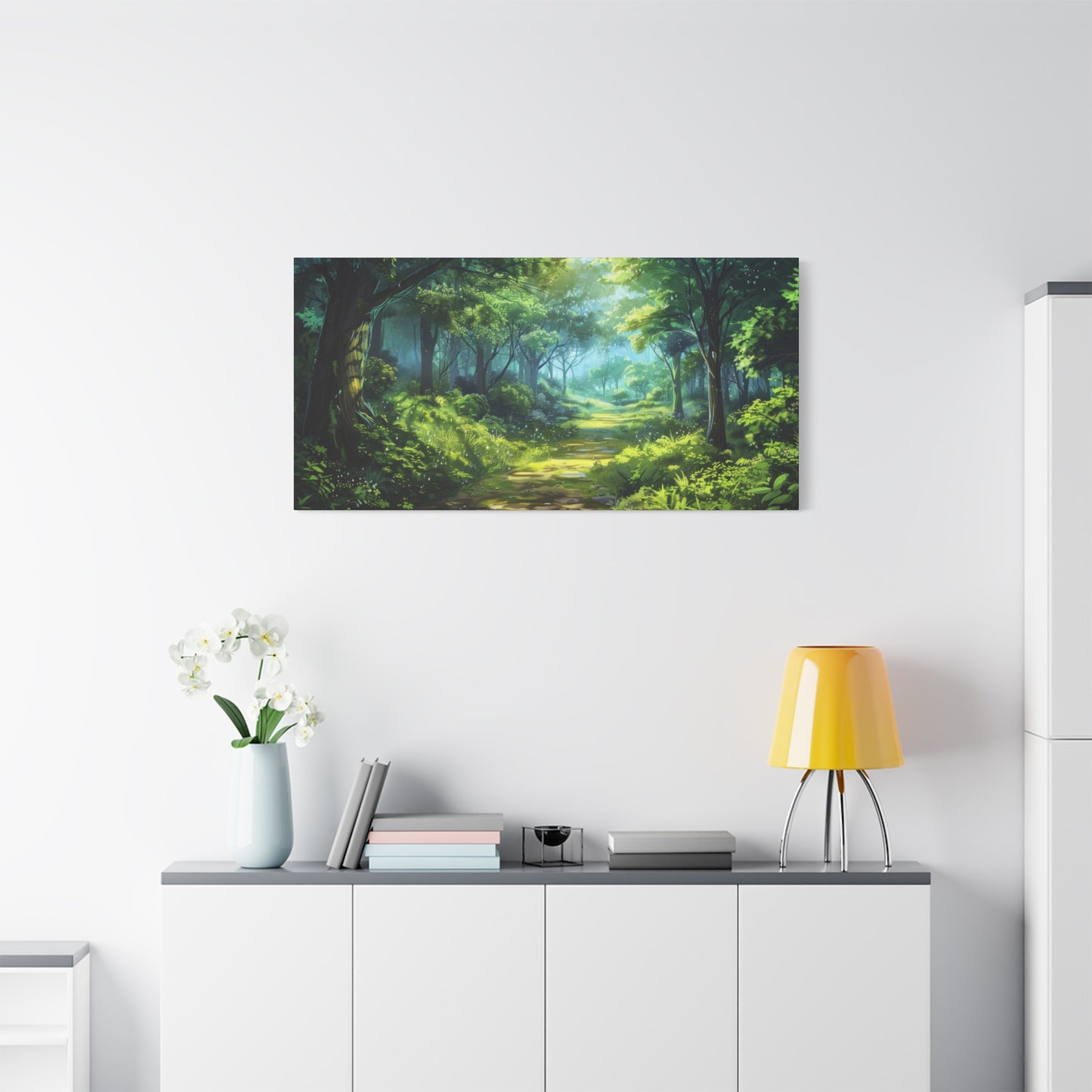 Serene Forest Canvas Print, Nature Wall Art, Home Decor, Gift for Nature Lovers, Eco-Friendly Artwork, Meditation Decoration