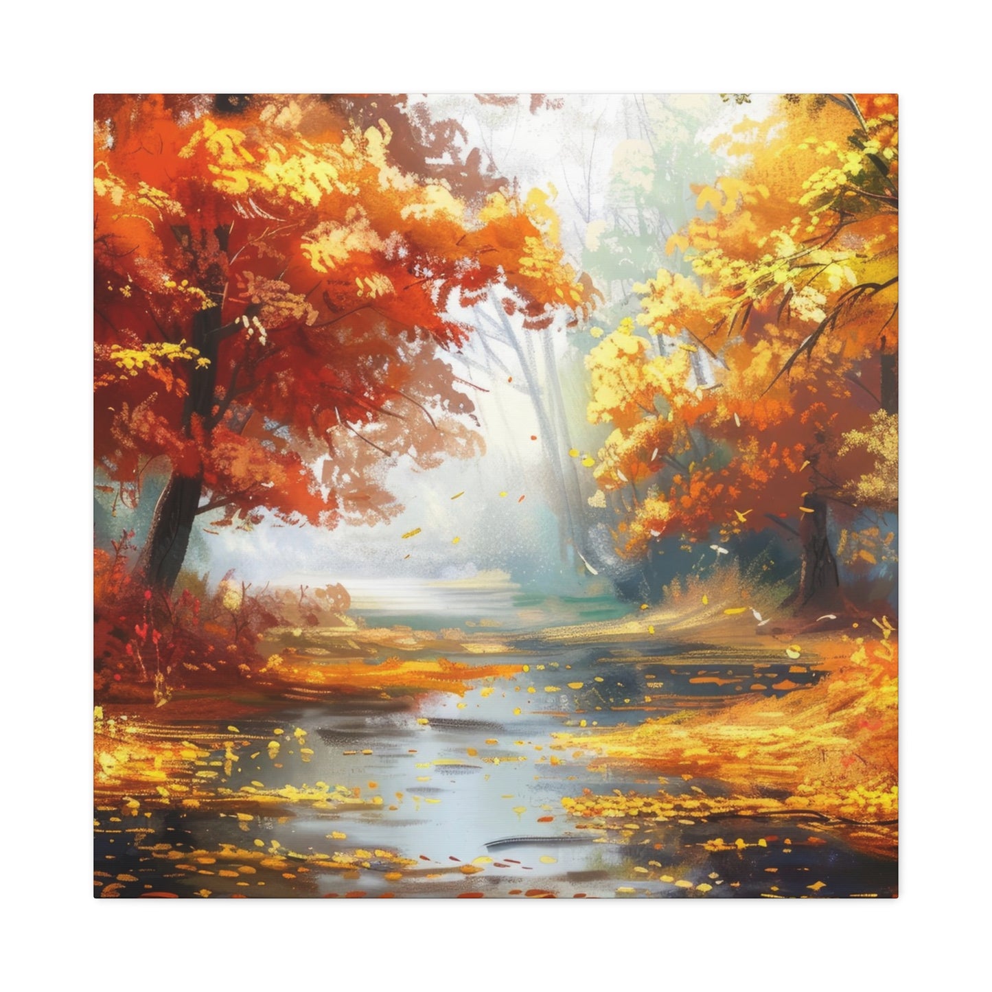 Autumn Serenity Canvas Print, Fall Decor, Home Wall Art, Nature Artwork, Gift for Nature Lovers, Cozy Decorating