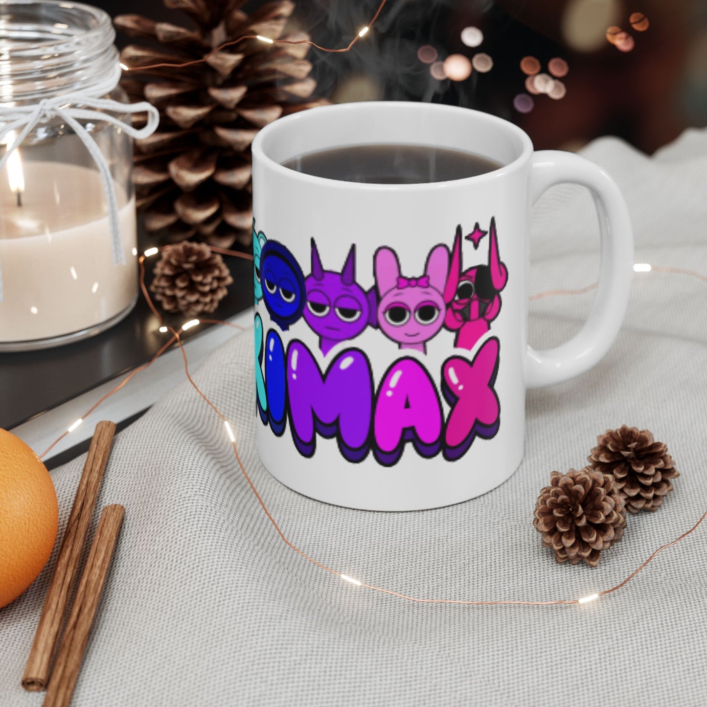 Fun Colorful Sprunki Ceramic Coffee Mug - Perfect Gift for Kids and Gamers