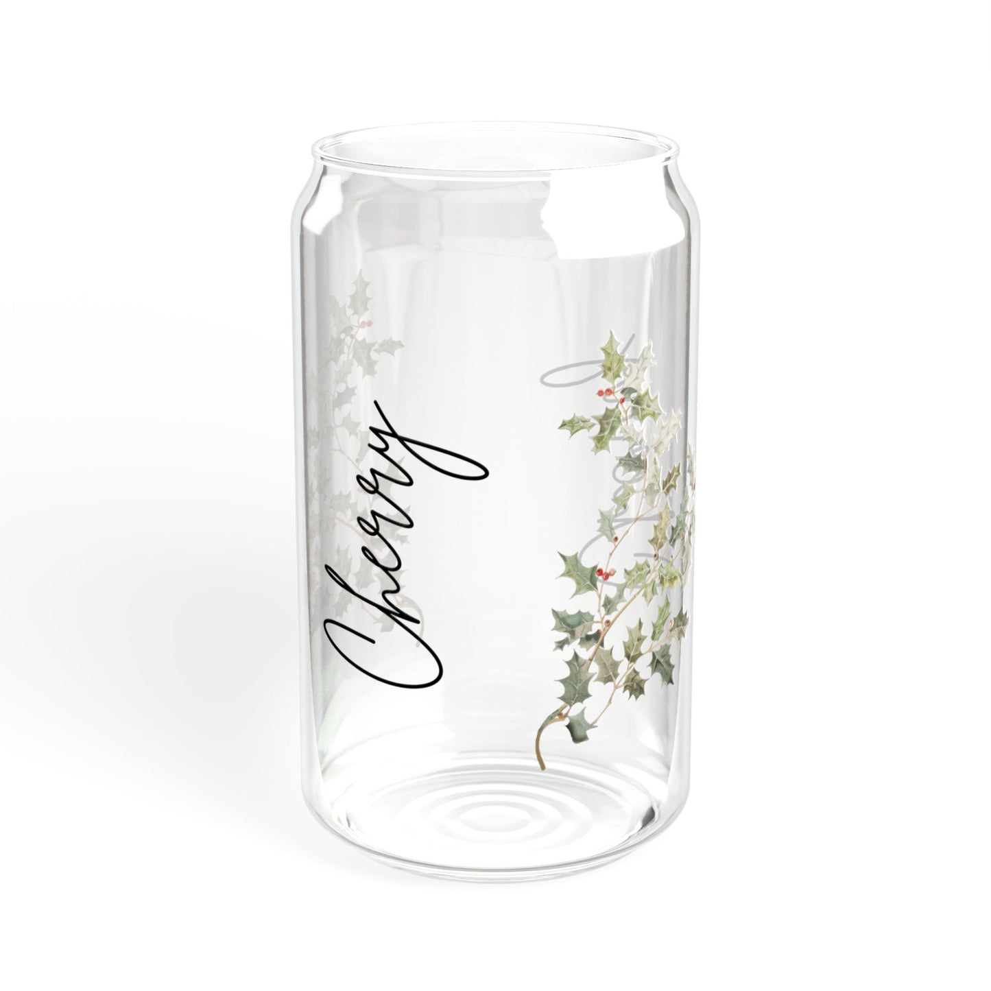 Stylish Glass Sipper with Straw - Cherry Blossom Design, Save the Earth, Drinkware, Eco-friendly Gift, Summer Vibes, Home Decor