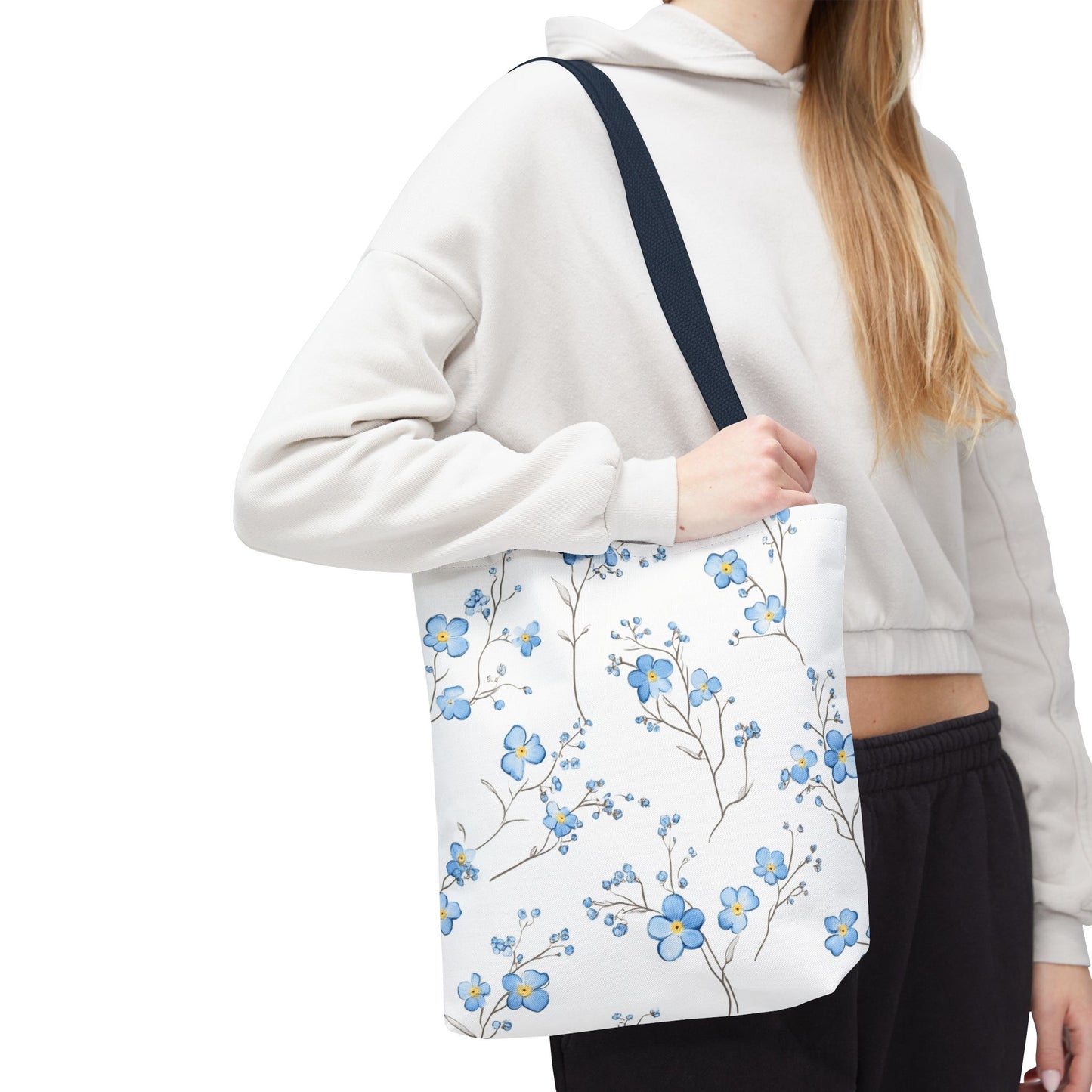 Floral Tote Bag, Stylish Shopping Bag, Eco-Friendly Tote, Spring Floral Design, Perfect for Everyday Use