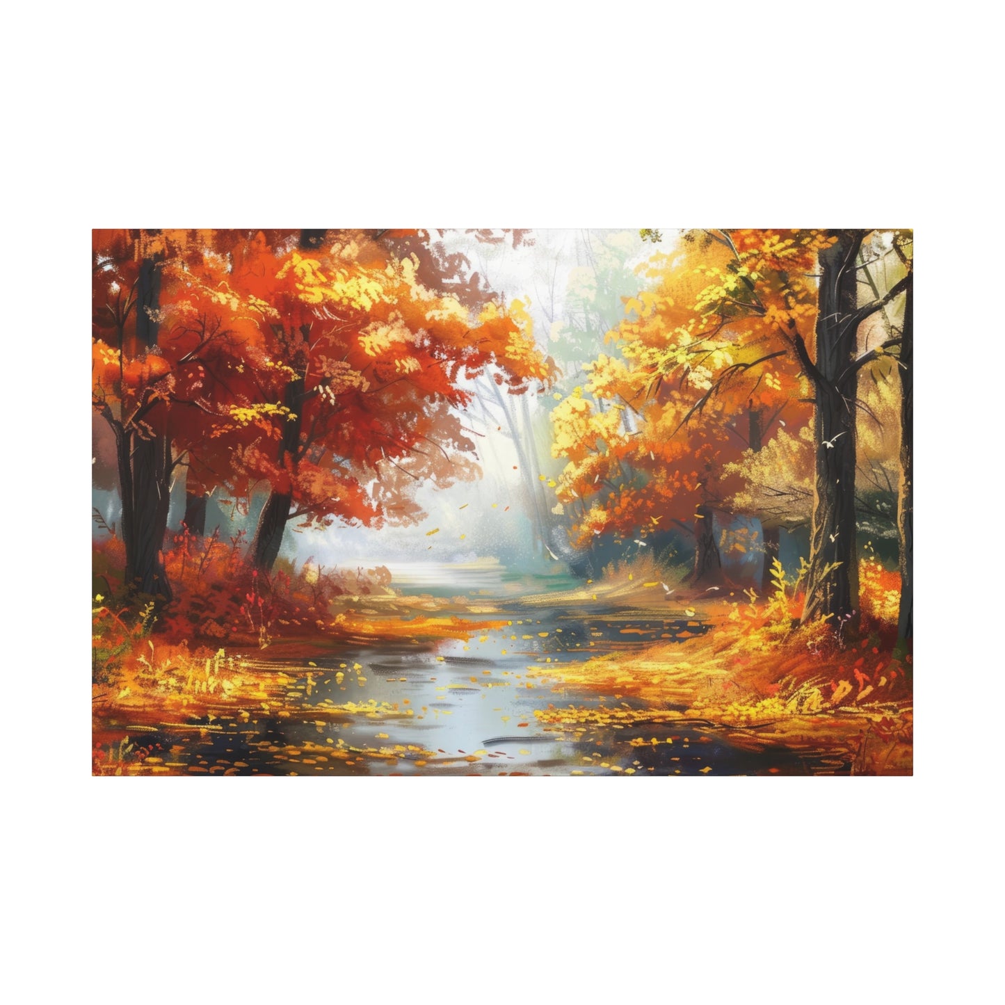 Autumn Serenity Canvas Art, Fall Decor, Nature Wall Art, Seasonal Home Decoration, Cozy Living Room Art