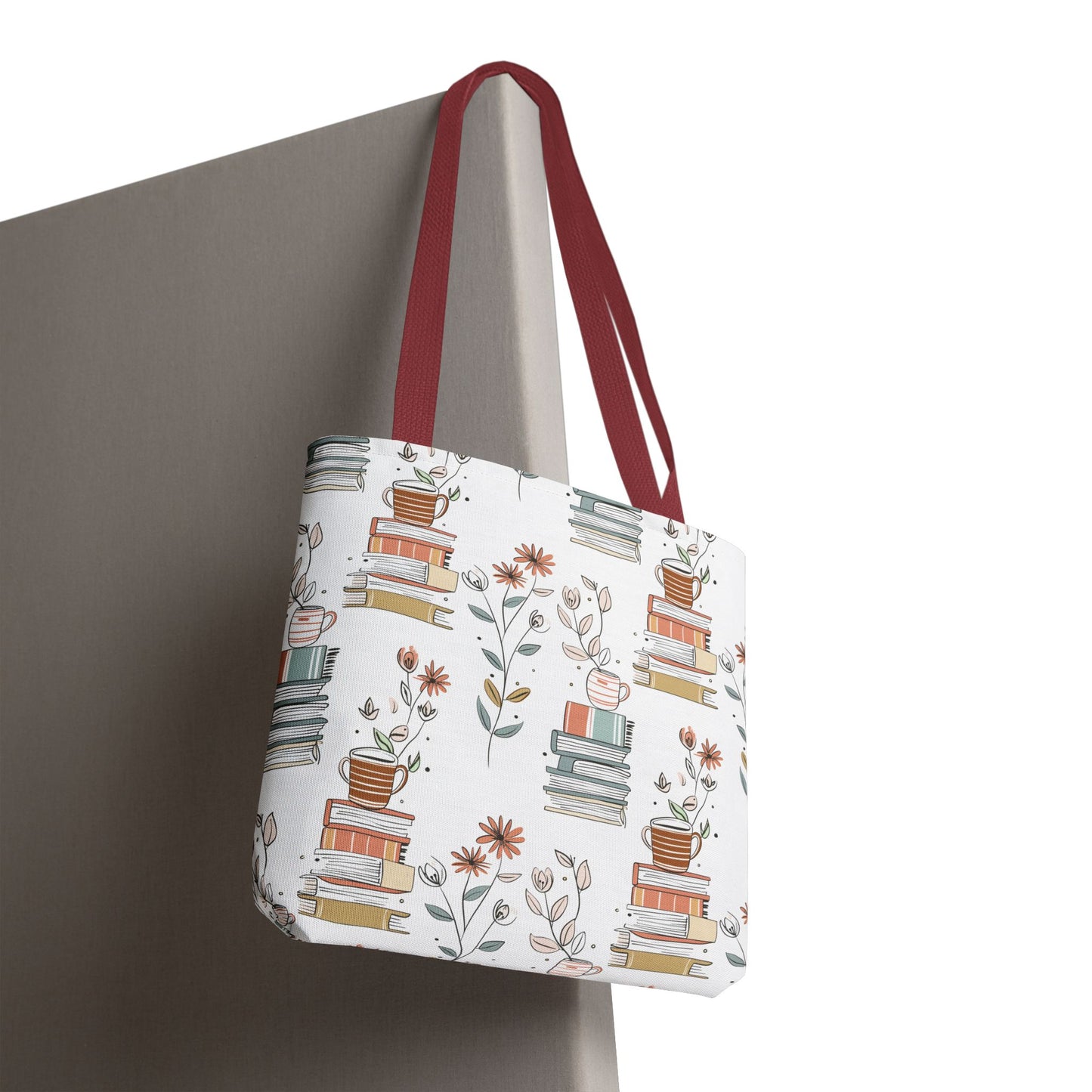 Book Lover's Floral Tote Bag, Perfect for Book Clubs, Library Visits, Eco-Friendly Gift, Reading Enthusiasts, Study Essentials