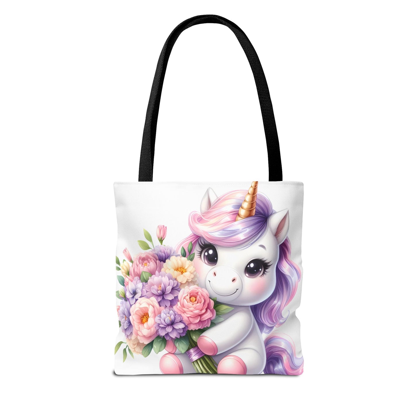 Cute Unicorn Tote Bag, Flower Girl Gift, Kids Birthday Party, Magical Purse for Women, Eco-Friendly Shopping Bag