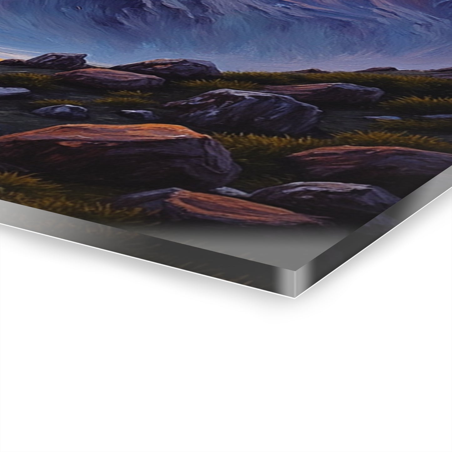 Nature-Inspired Acrylic Print Wall Art, Mountain Landscape Decor, Home Office Artwork, Gift for Nature Lovers, Scenic Decor