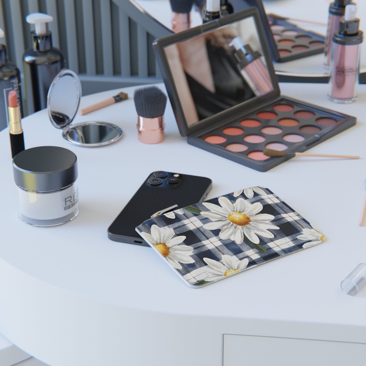Chic Daisy Print Mini Clutch Bag | Elegant Pouch for Events, Gift for Her, Spring Accessory, Makeup Organizer, Floral Wallet